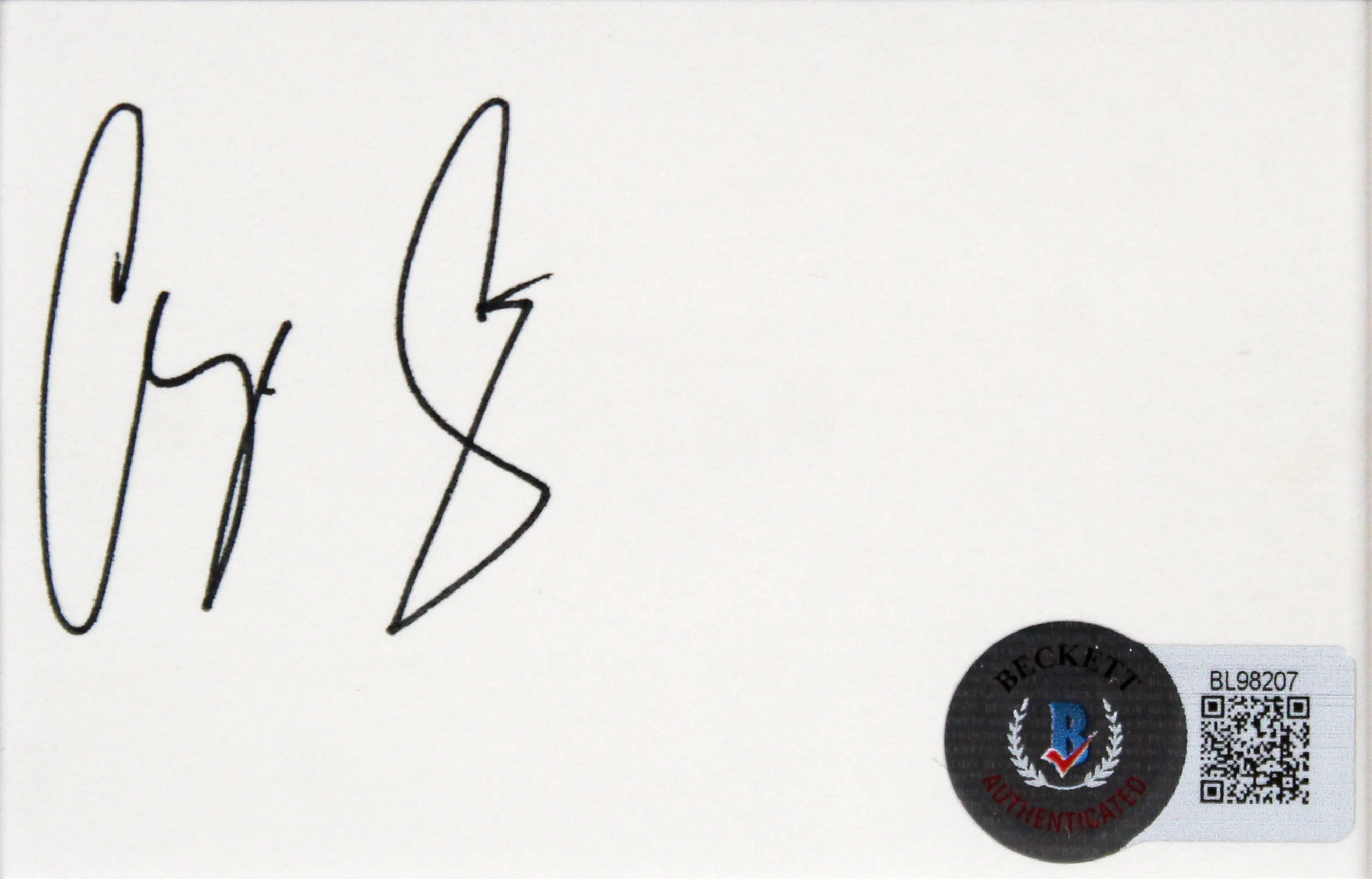 George Clooney ER Authentic Signed & Framed 3x5 Index Card Autographed BAS - Image 3