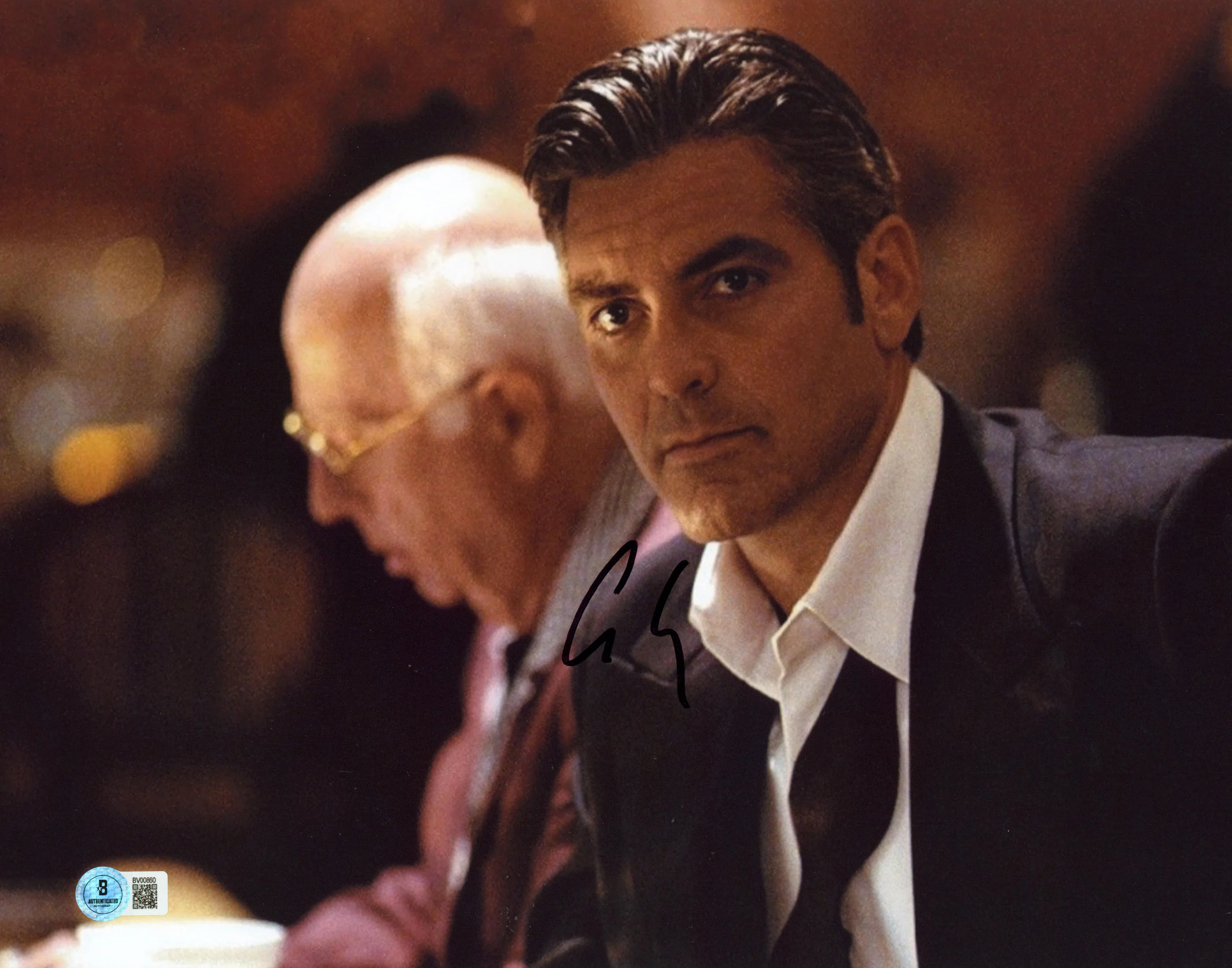 George Clooney Ocean's 11 Authentic Signed 11x14 Horizontal Photo BAS #BV00860 - Image 2