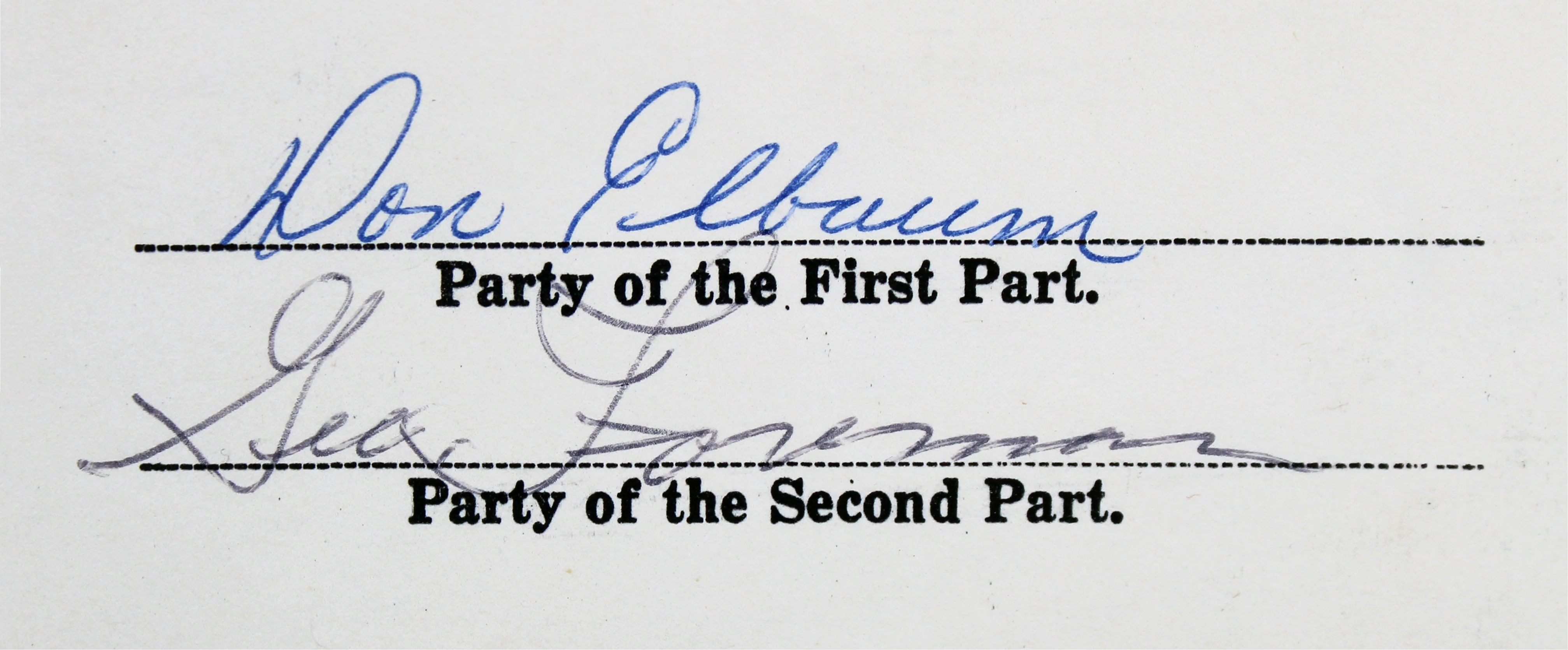 George Foreman & Aaron Eastling Signed 8.5x14 1970 2 Page Fight Contract BAS - Image 3