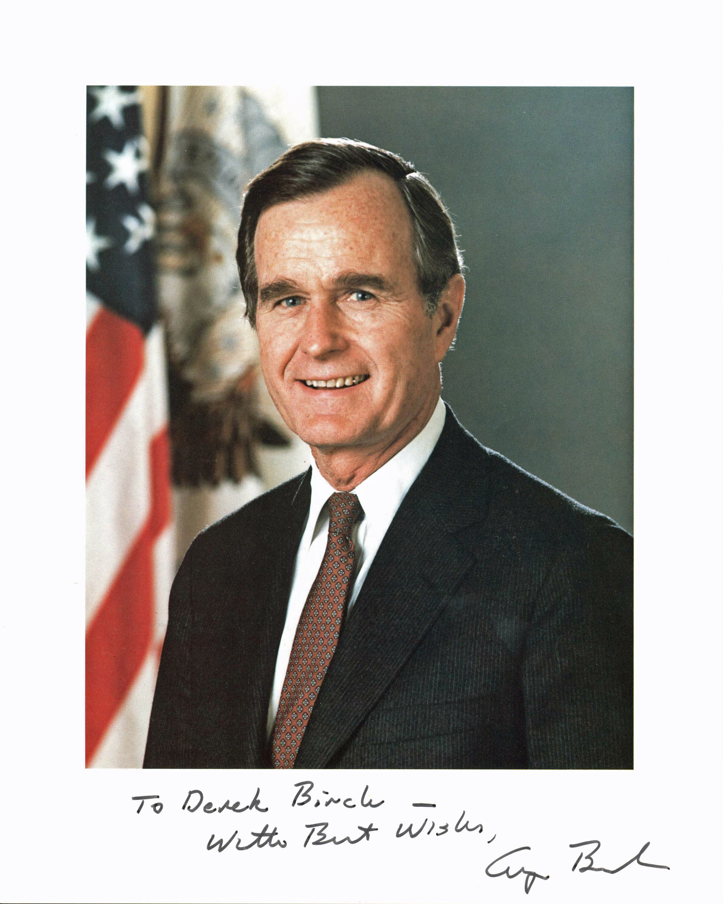 George H.W. Bush Best Wishes Authentic Signed 8x10 Photo Autographed BAS #A10782 - Image 2