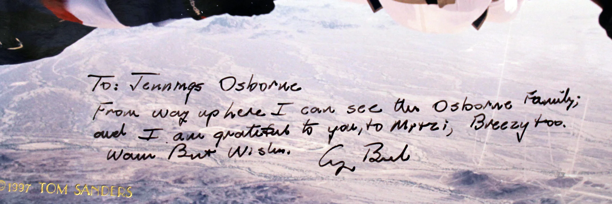 George H.W. Bush Signed & Matted 85th Birthday Skydiving 8x12 Photo BAS #A84998 - Image 3
