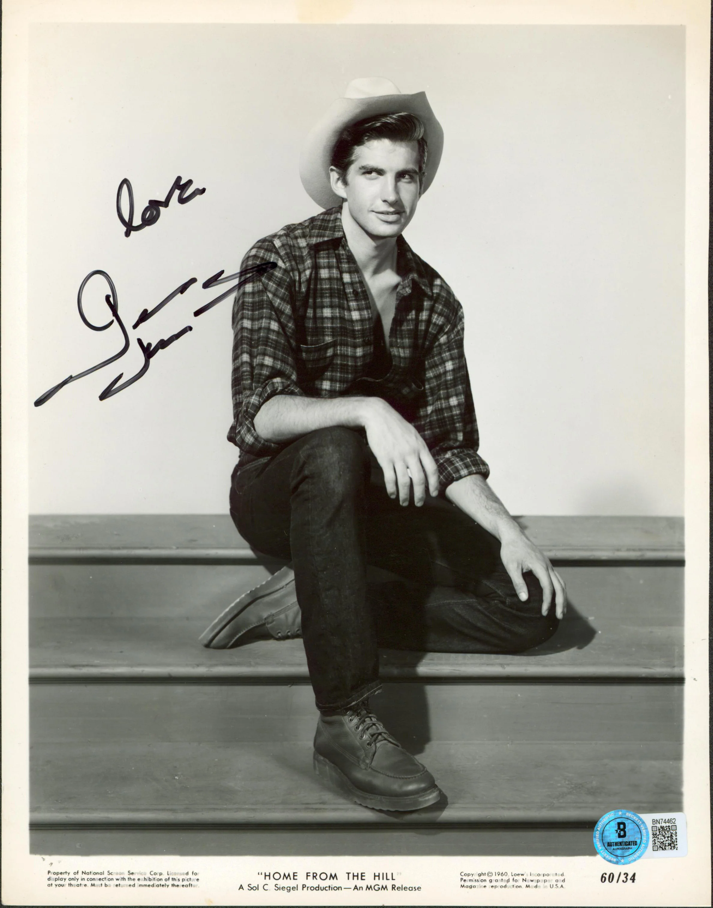 George Hamilton Home From The Hill Authentic Signed 8x10 Photo BAS #BN74462 - Image 2