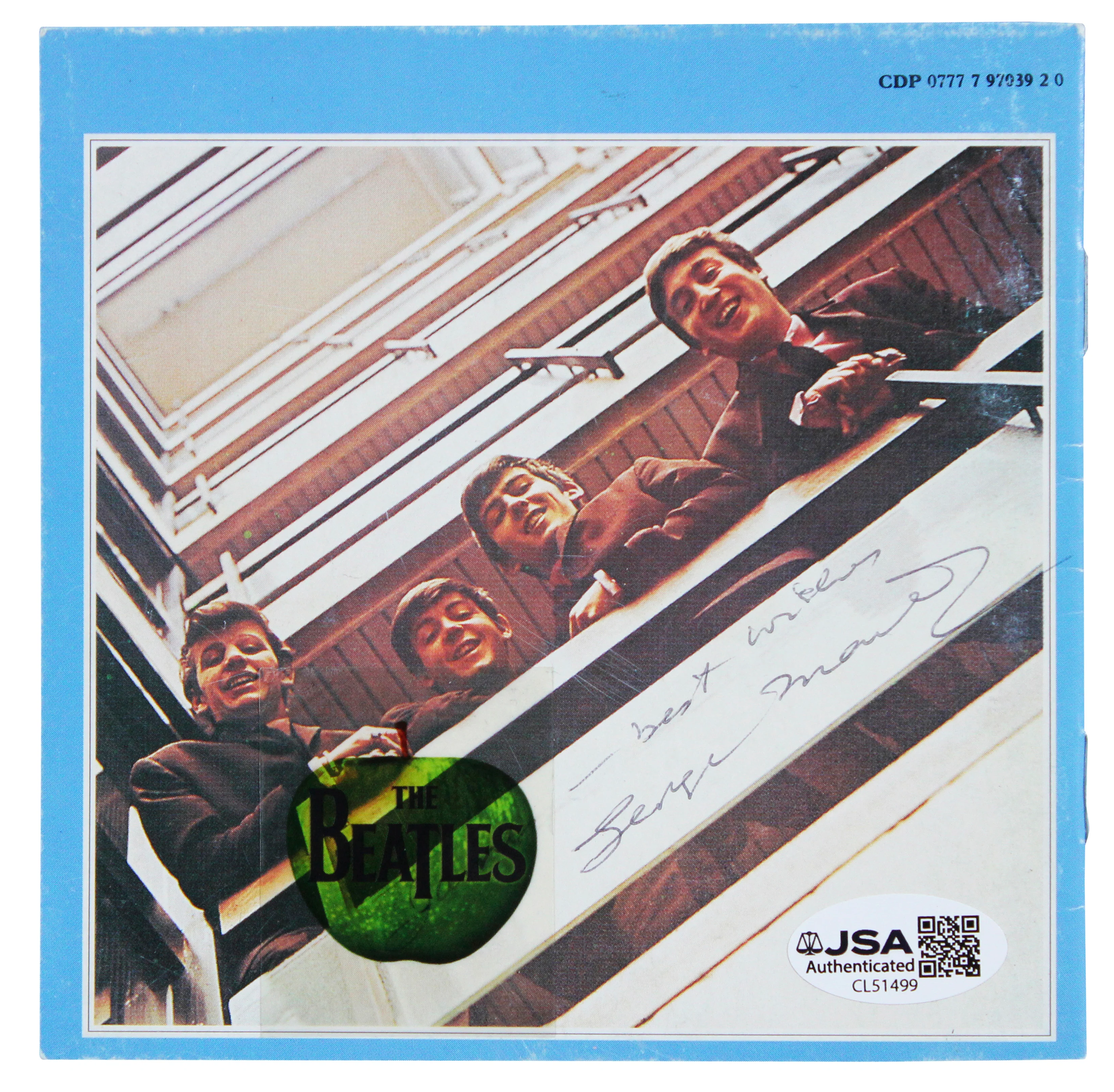 George Martin "Best Wishes" Signed Please Please Me CD Booklet JSA #CL51499 - Image 2