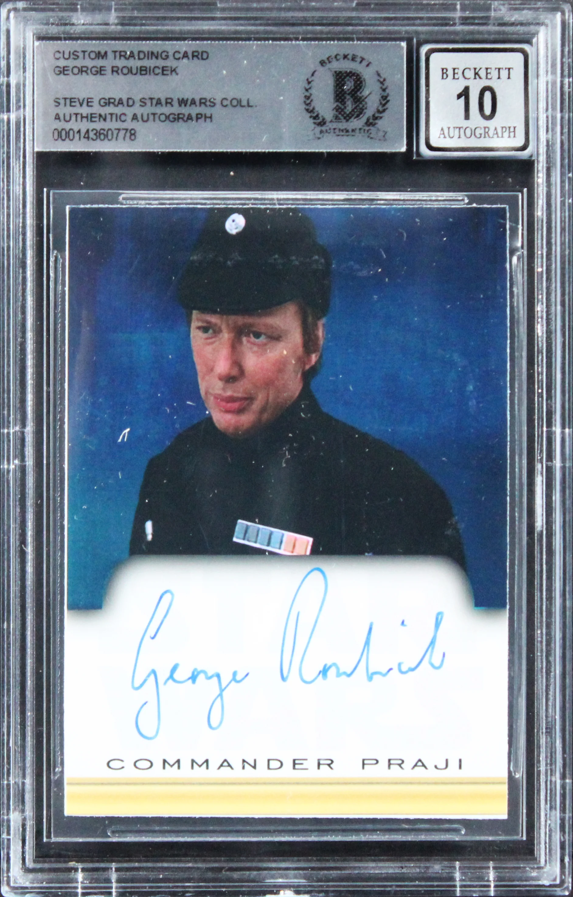 George Roubicek Star Wars Signed Custom Trading Card Auto 10! BAS Slabbed - Image 2