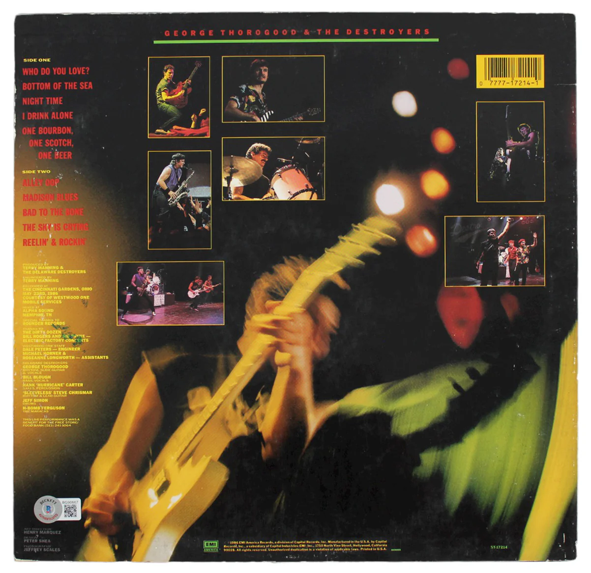 George Thorogood Authentic Signed Thorogood Live Album Cover BAS #BG90667 - Image 4