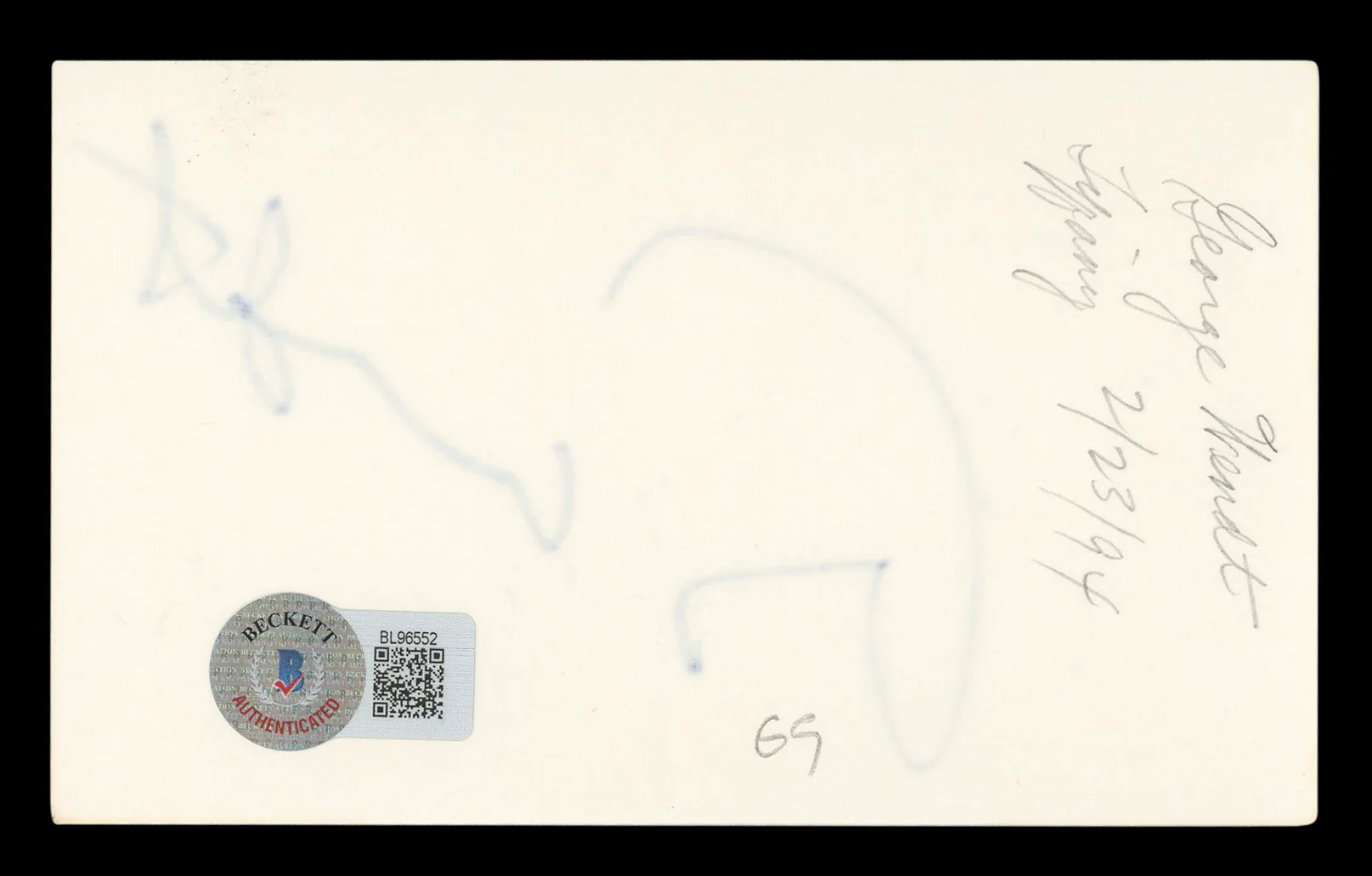 George Wendt Cheers Authentic Signed 3x5 Index Card Autographed BAS #BL96552 - Image 3
