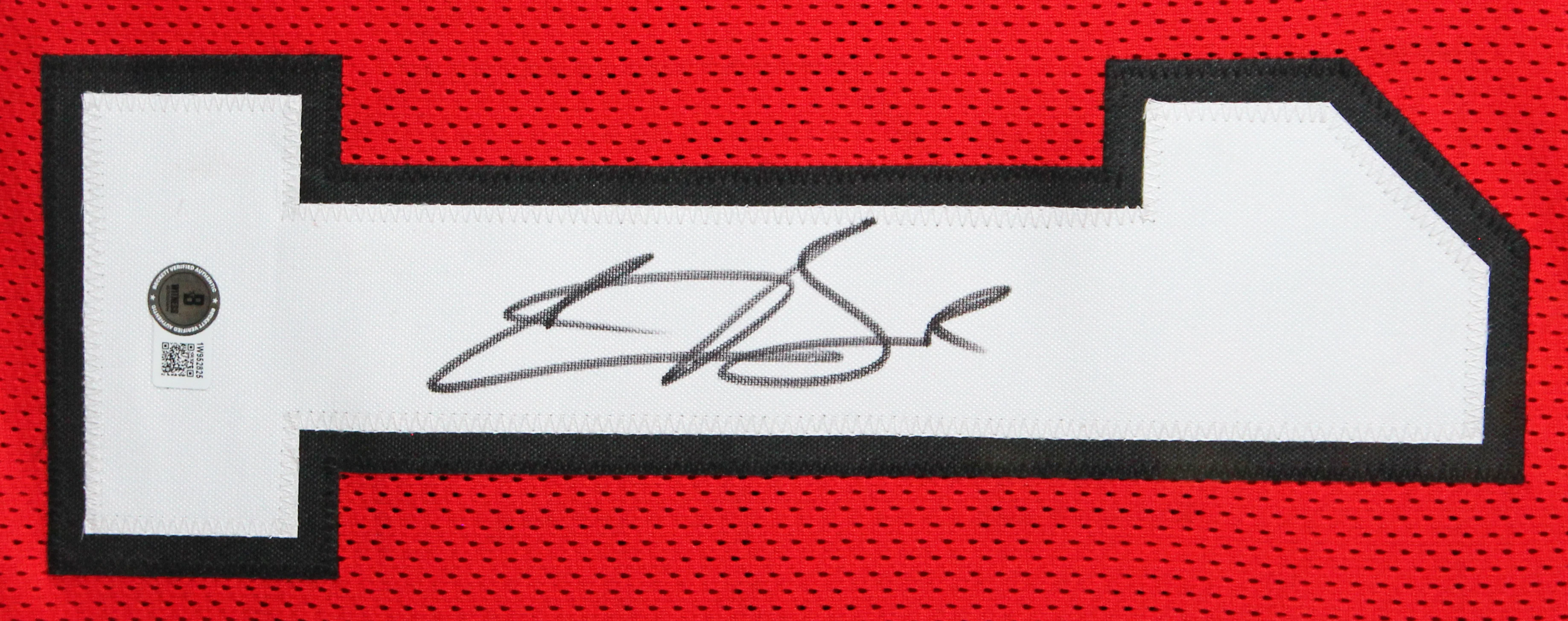 Georgia Carson Beck Authentic Signed Red Pro Style Framed Jersey BAS Witnessed - Image 3