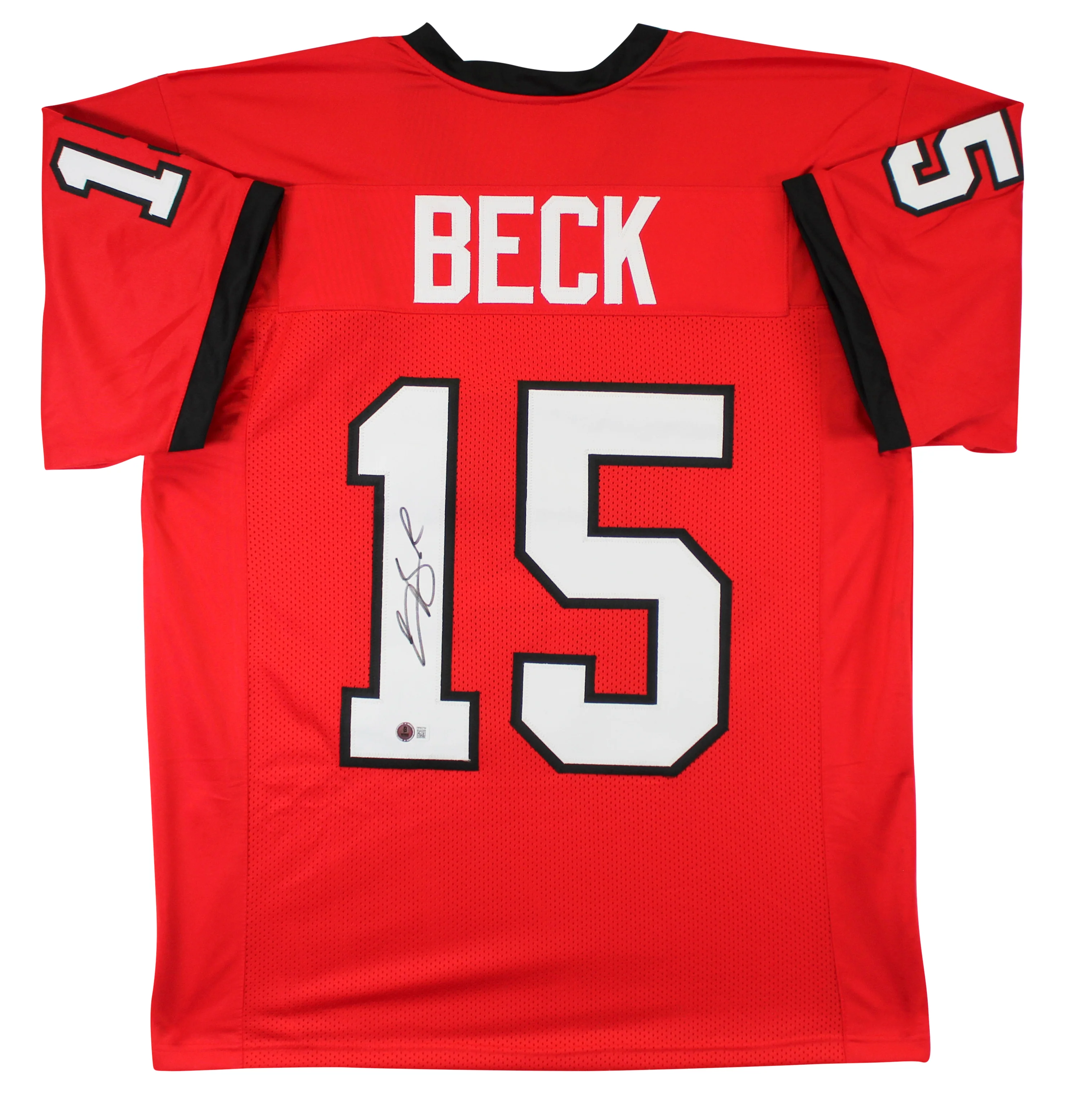 Georgia Carson Beck Authentic Signed Red Pro Style Jersey BAS Witnessed - Image 2