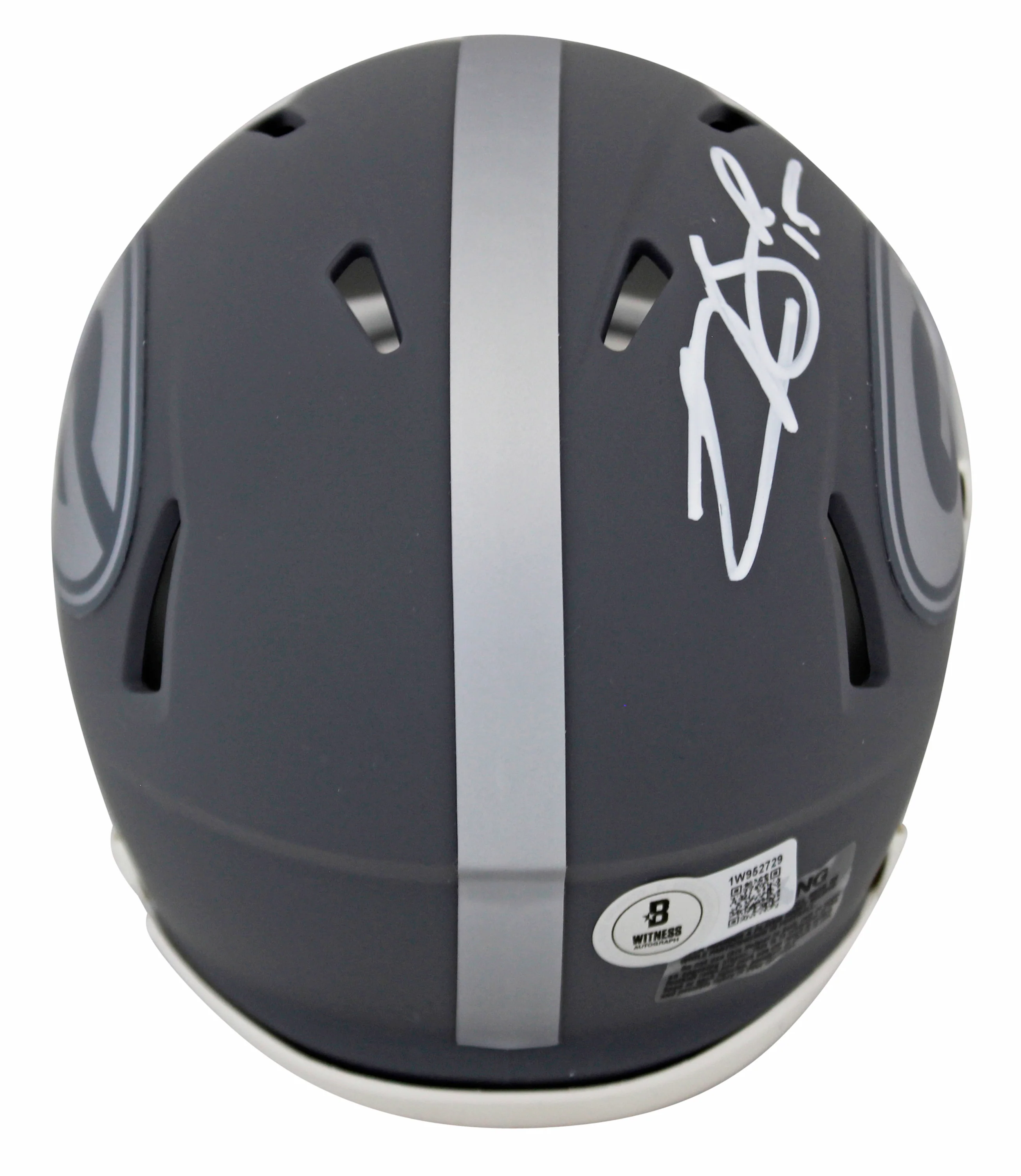 Georgia Carson Beck Authentic Signed Slate Speed Mini Helmet BAS Witnessed - Image 3