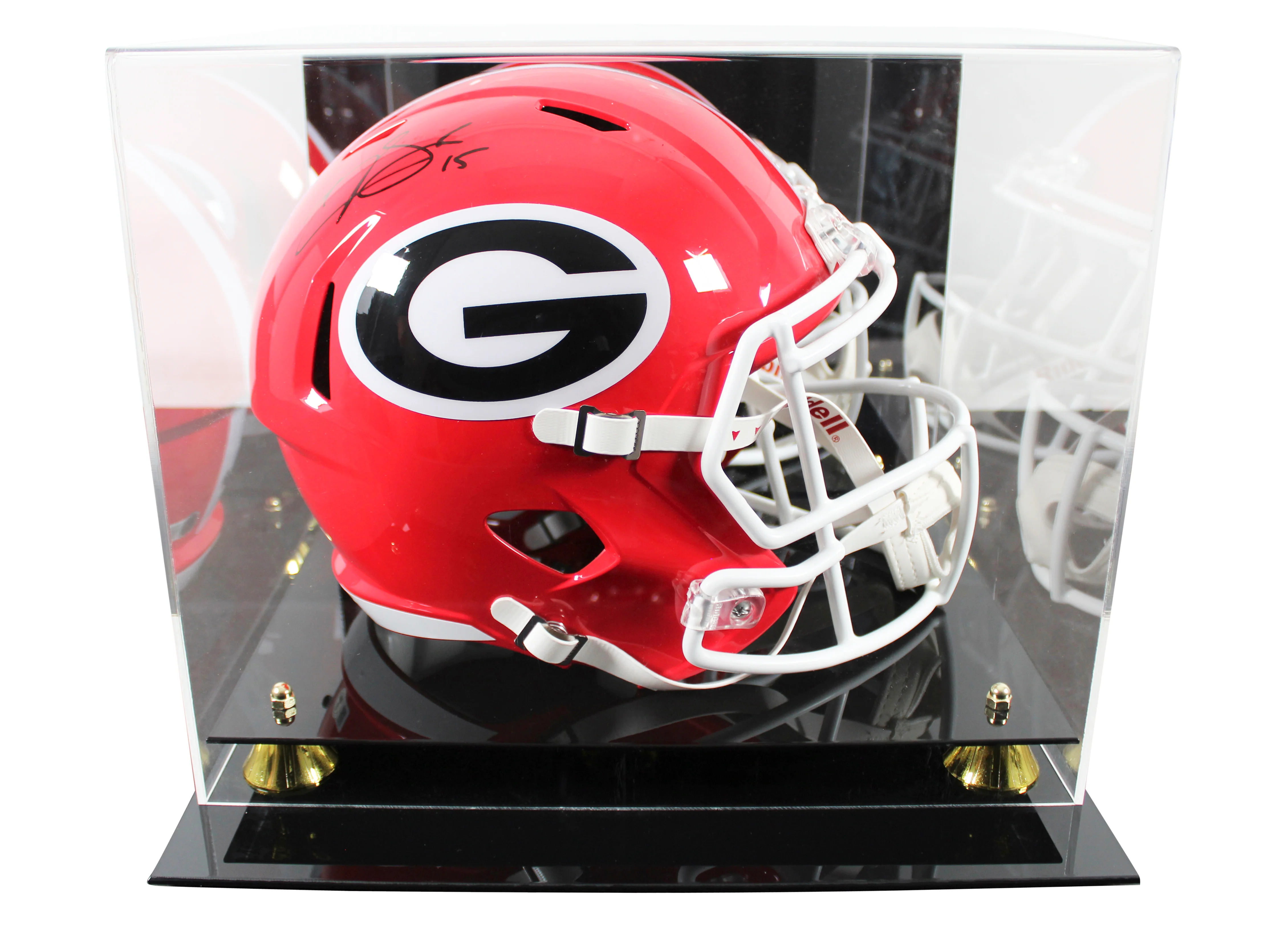 Georgia Carson Beck Signed Full Size Speed Rep Helmet W/ Case BAS Witnessed - Image 2