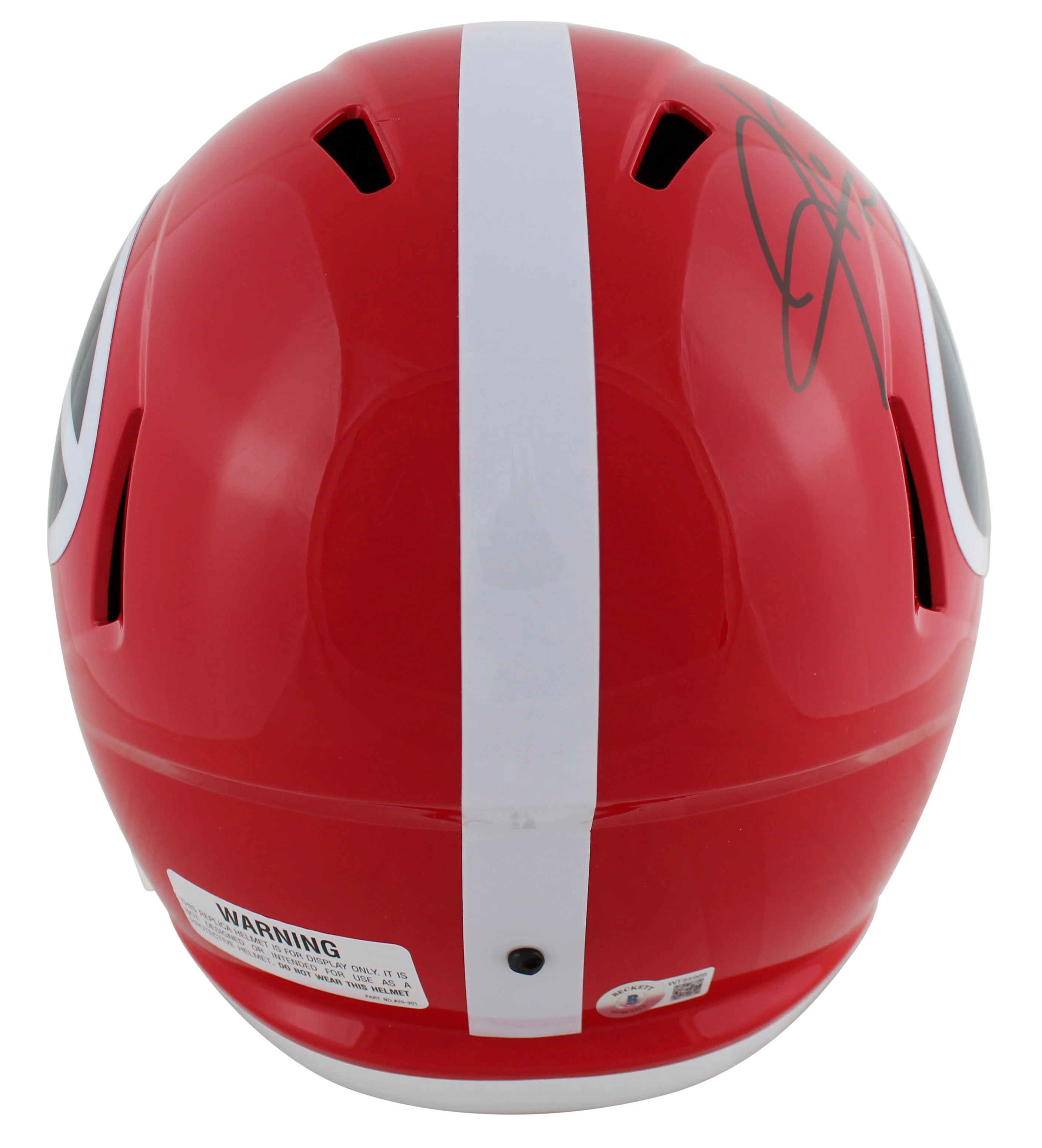 Georgia Hines Ward Signed Full Size Speed Rep Helmet W/ Case BAS Witnessed - Image 4