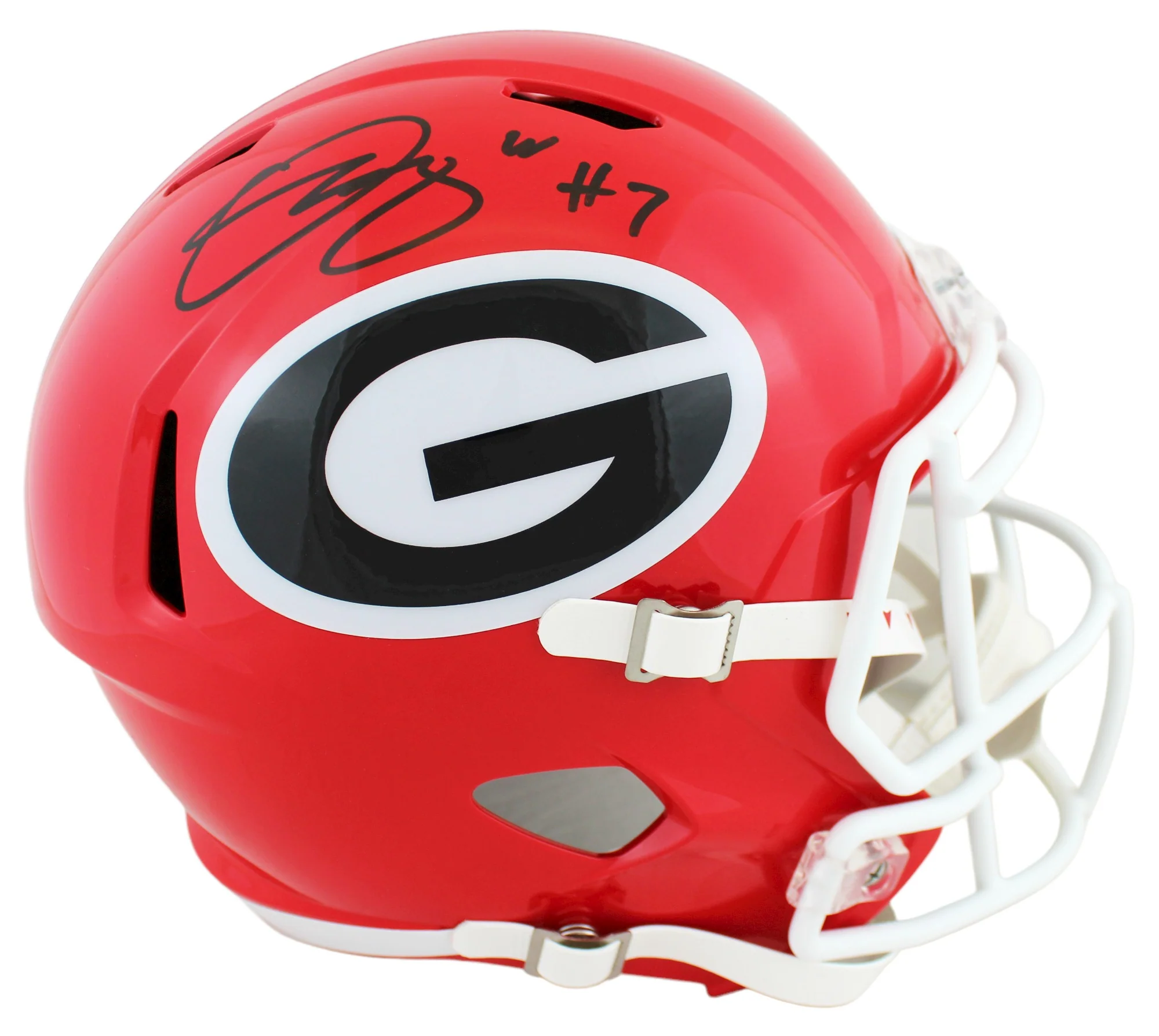 Georgia Quay Walker Authentic Signed Full Size Speed Rep Helmet w/ Case BAS Wit - Image 3