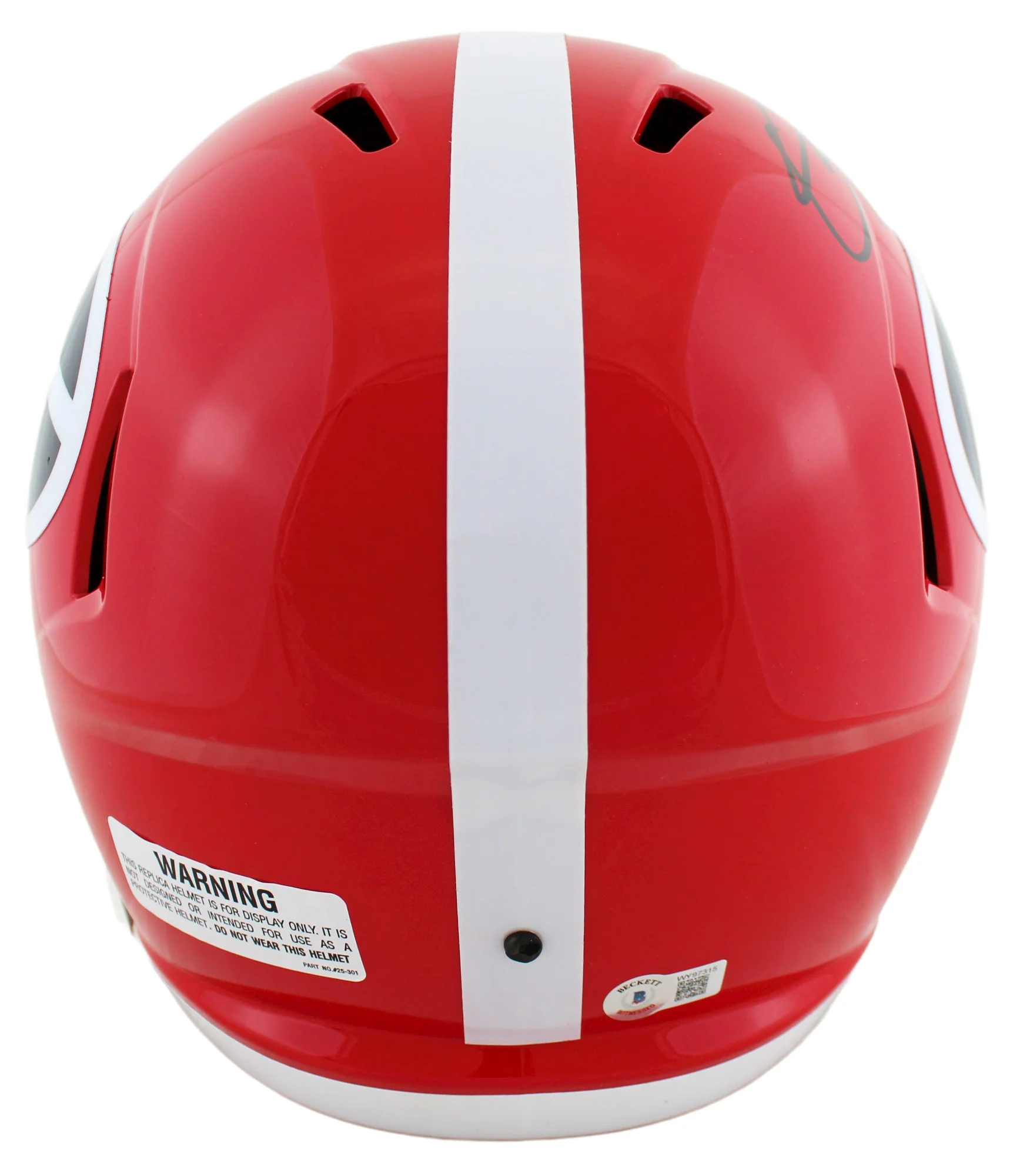 Georgia Quay Walker Authentic Signed Full Size Speed Rep Helmet w/ Case BAS Wit - Image 4