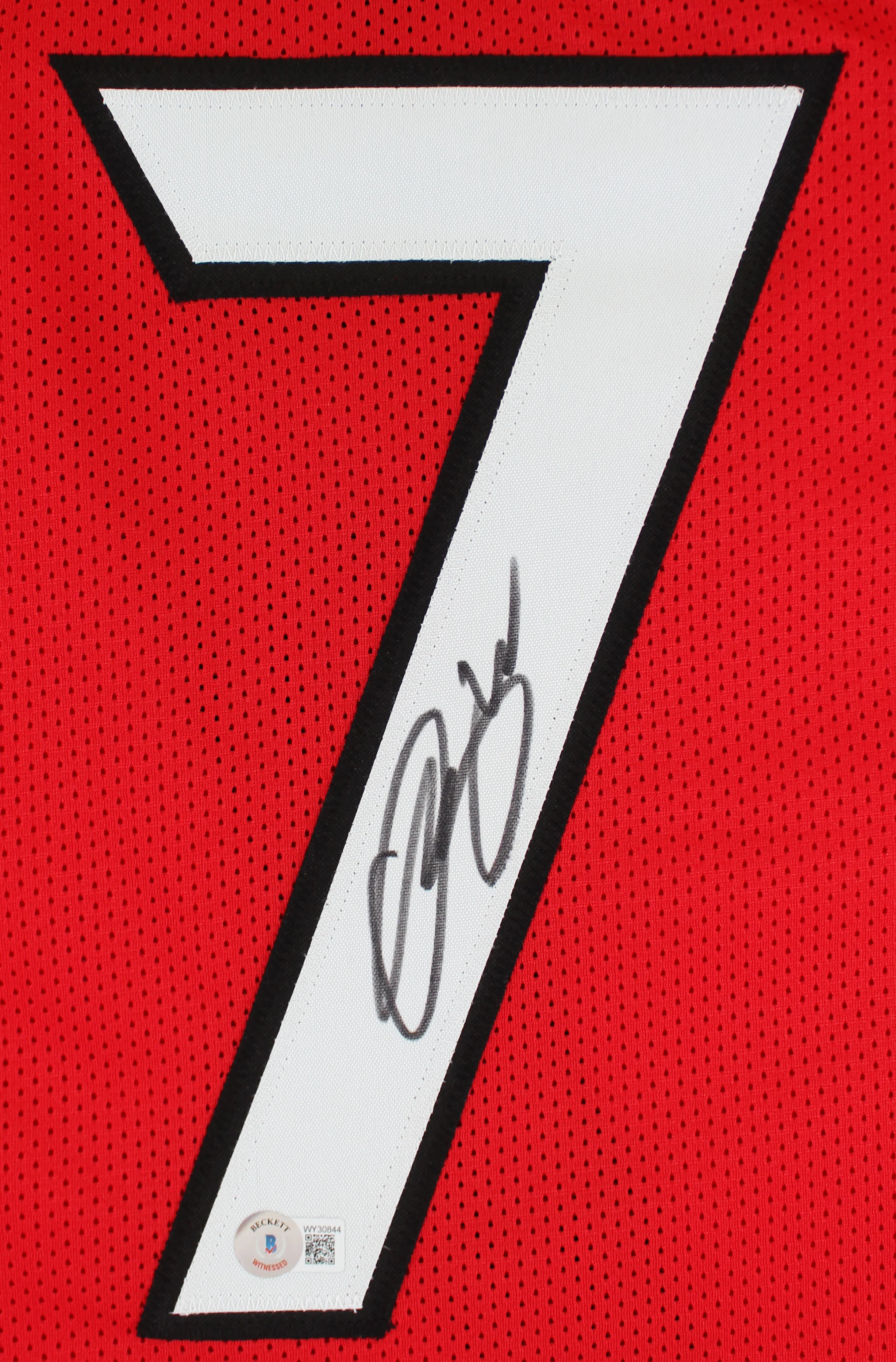 Georgia Quay Walker Authentic Signed Red Pro Style Jersey BAS Witnessed - Image 3