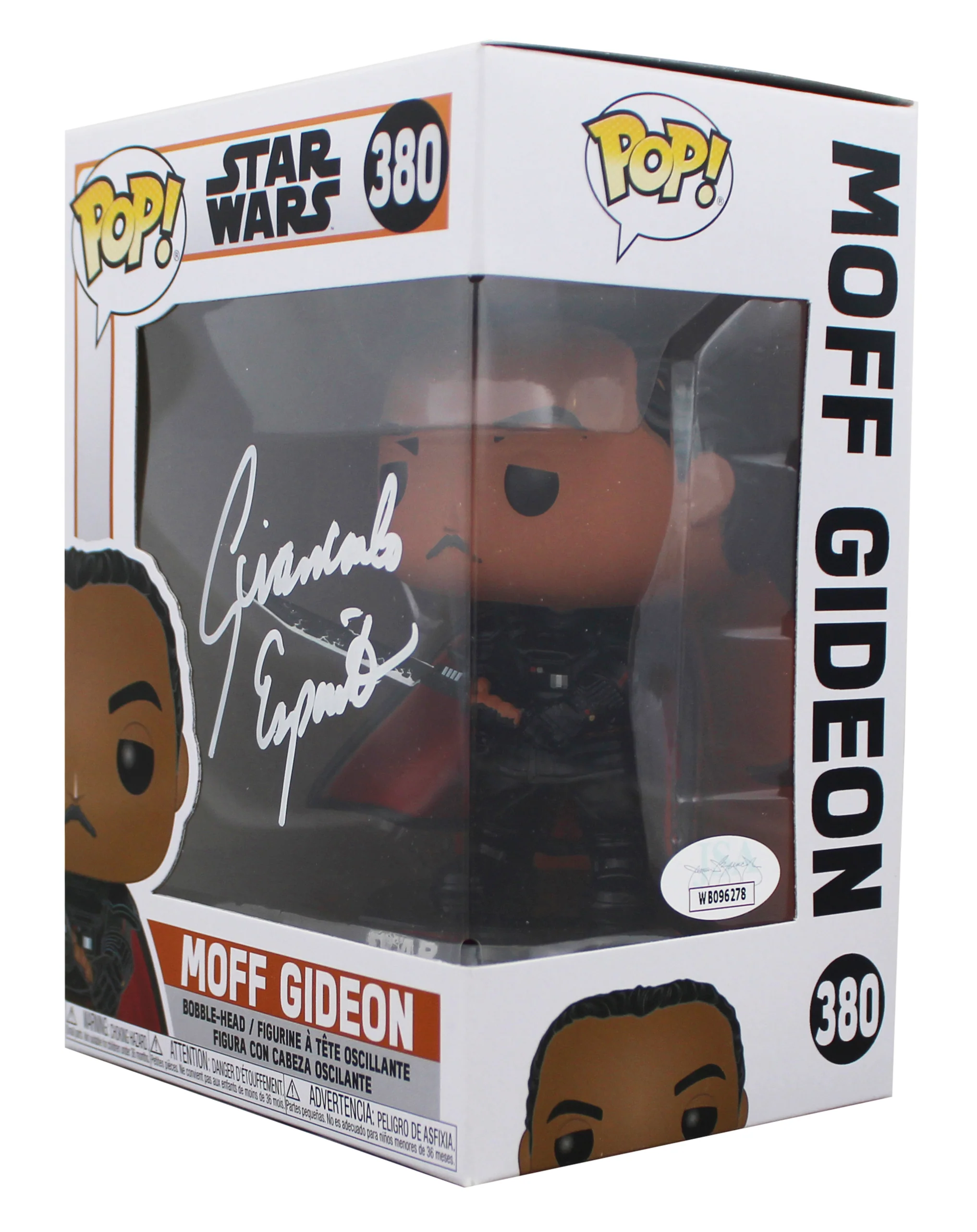 Giancarlo Esposito Star Wars Signed Moff Gideon #380 Funko Pop Vinyl Figure JSA - Image 3