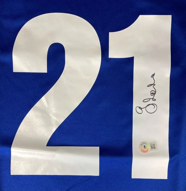 Gianfranco Zola Signed Italy Nike Soccer Jersey BAS - Image 2