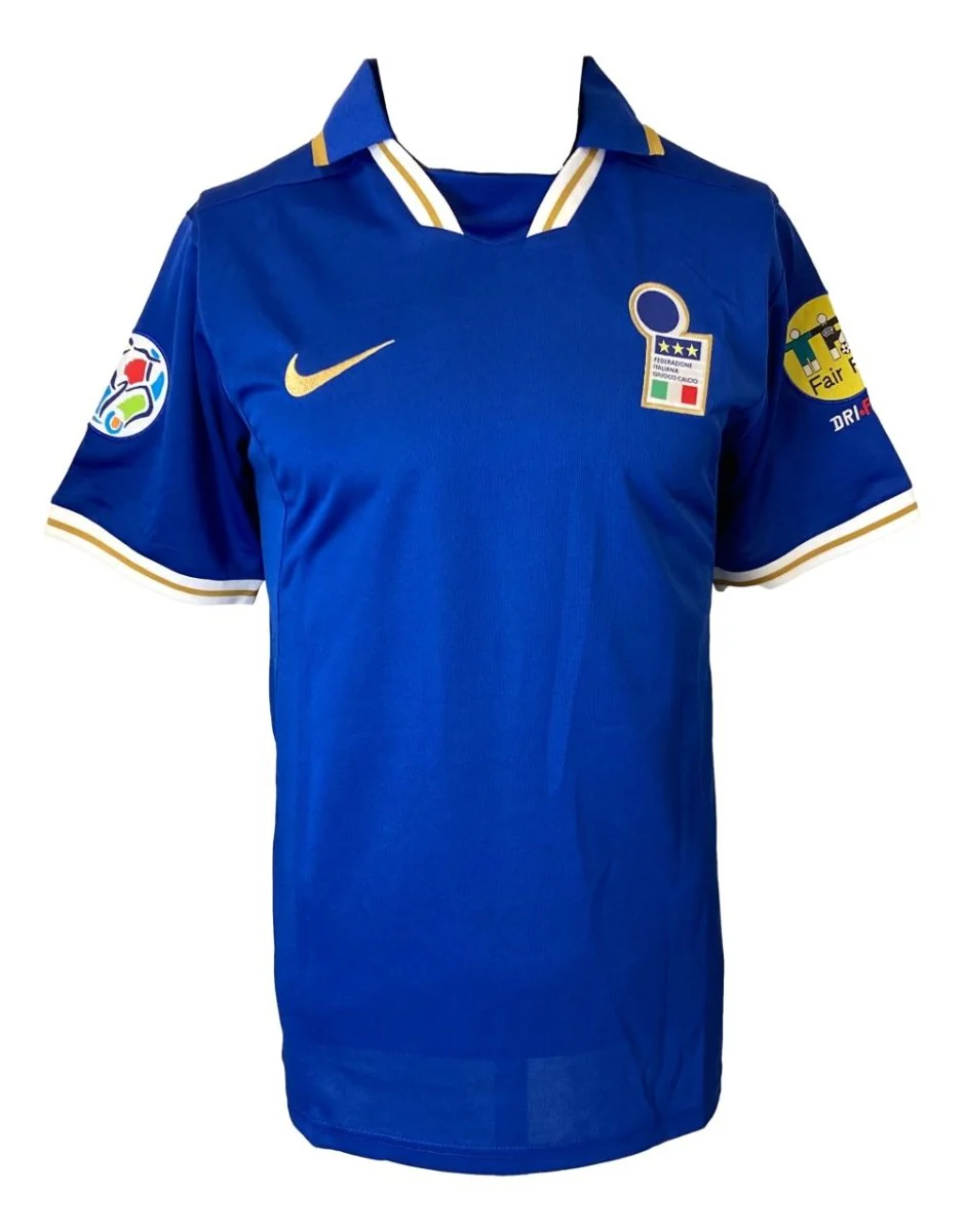 Gianfranco Zola Signed Italy Nike Soccer Jersey BAS - Image 3