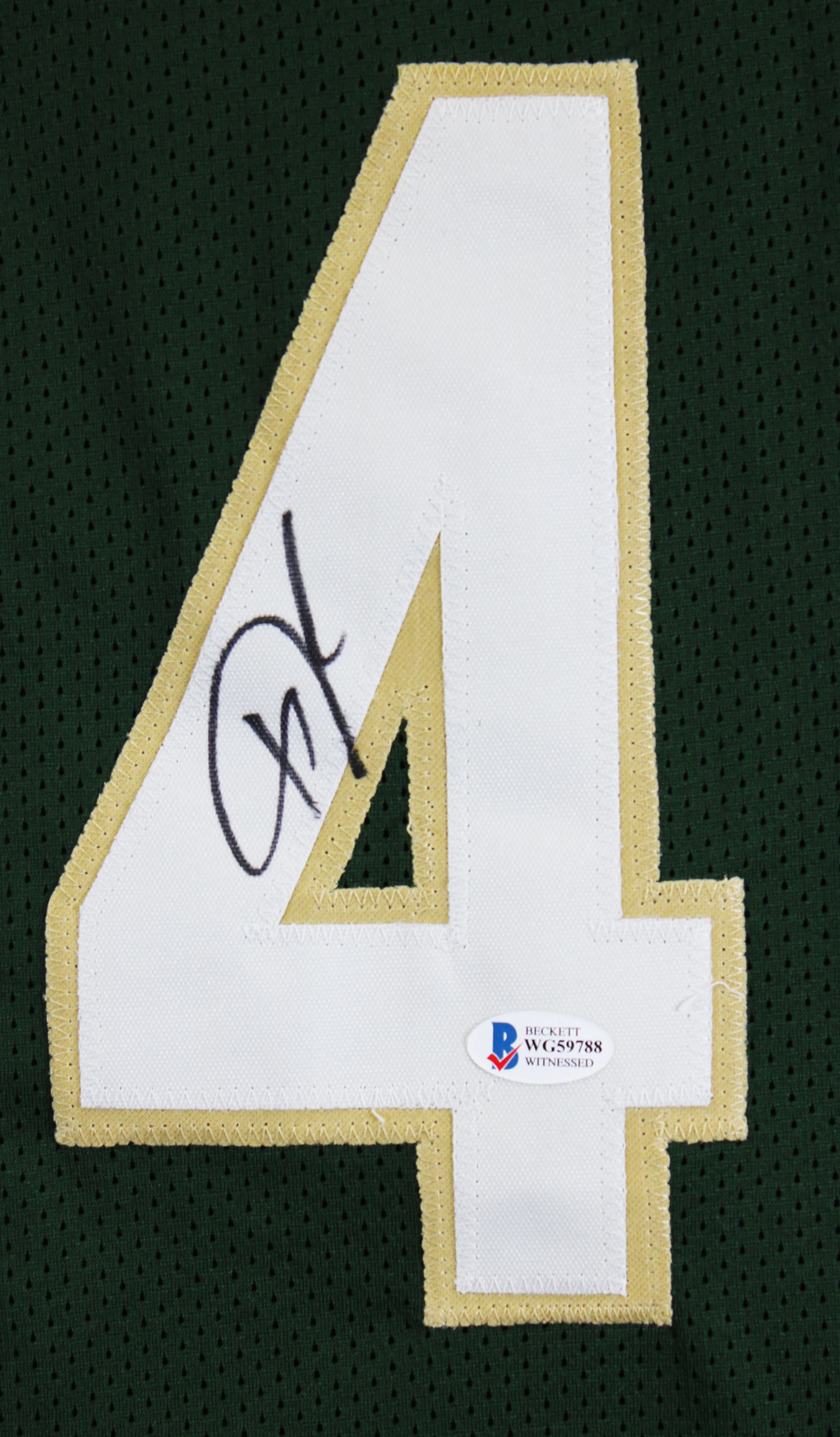 Giannis Antetokounmpo Authentic Signed Green Pro Style Jersey BAS Wit #WG59788 - Image 3