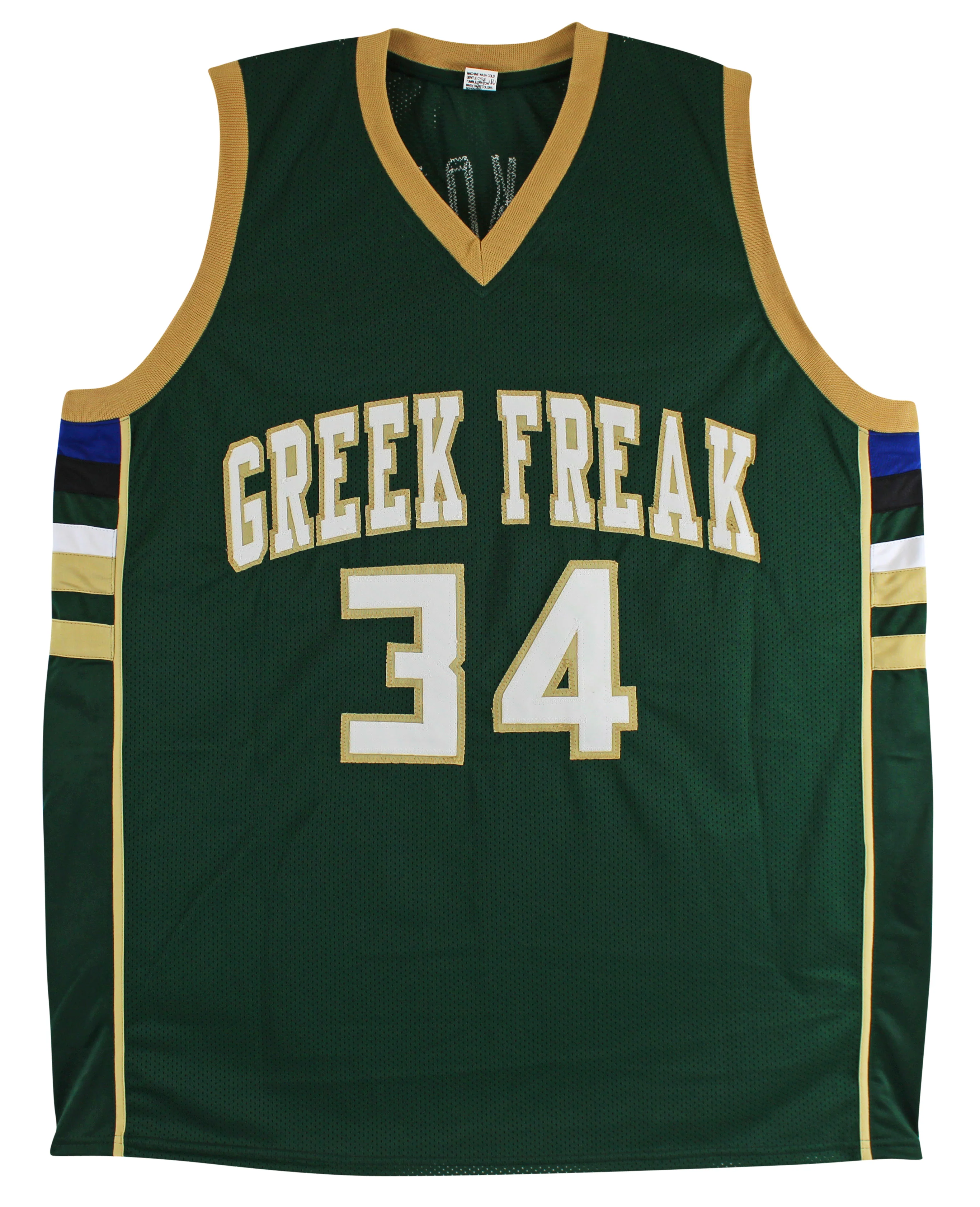 Giannis Antetokounmpo Authentic Signed Green Pro Style Jersey BAS Witnessed - Image 4