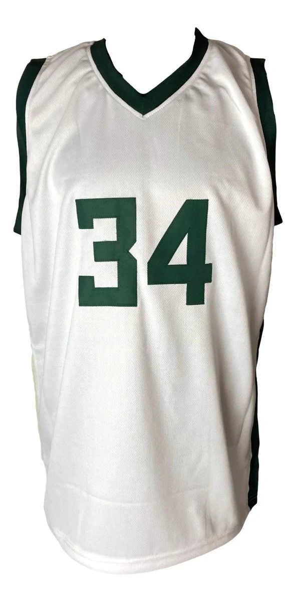 Giannis Antetokounmpo Milwaukee Signed White Basketball Jersey JSA - Image 3