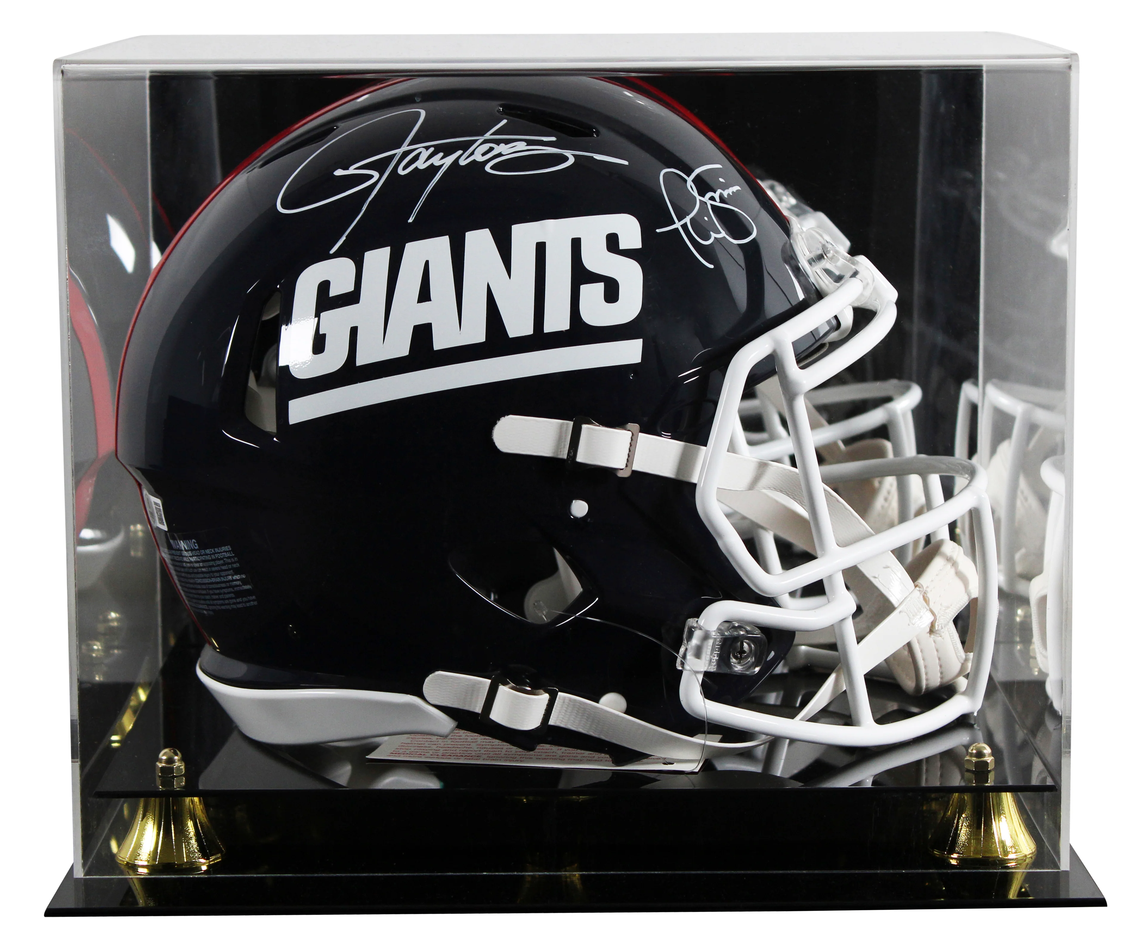 Giants (2) Taylor & Simms Signed 1981-99 TB F/S Speed Proline Helmet W/ Case BAS - Image 2