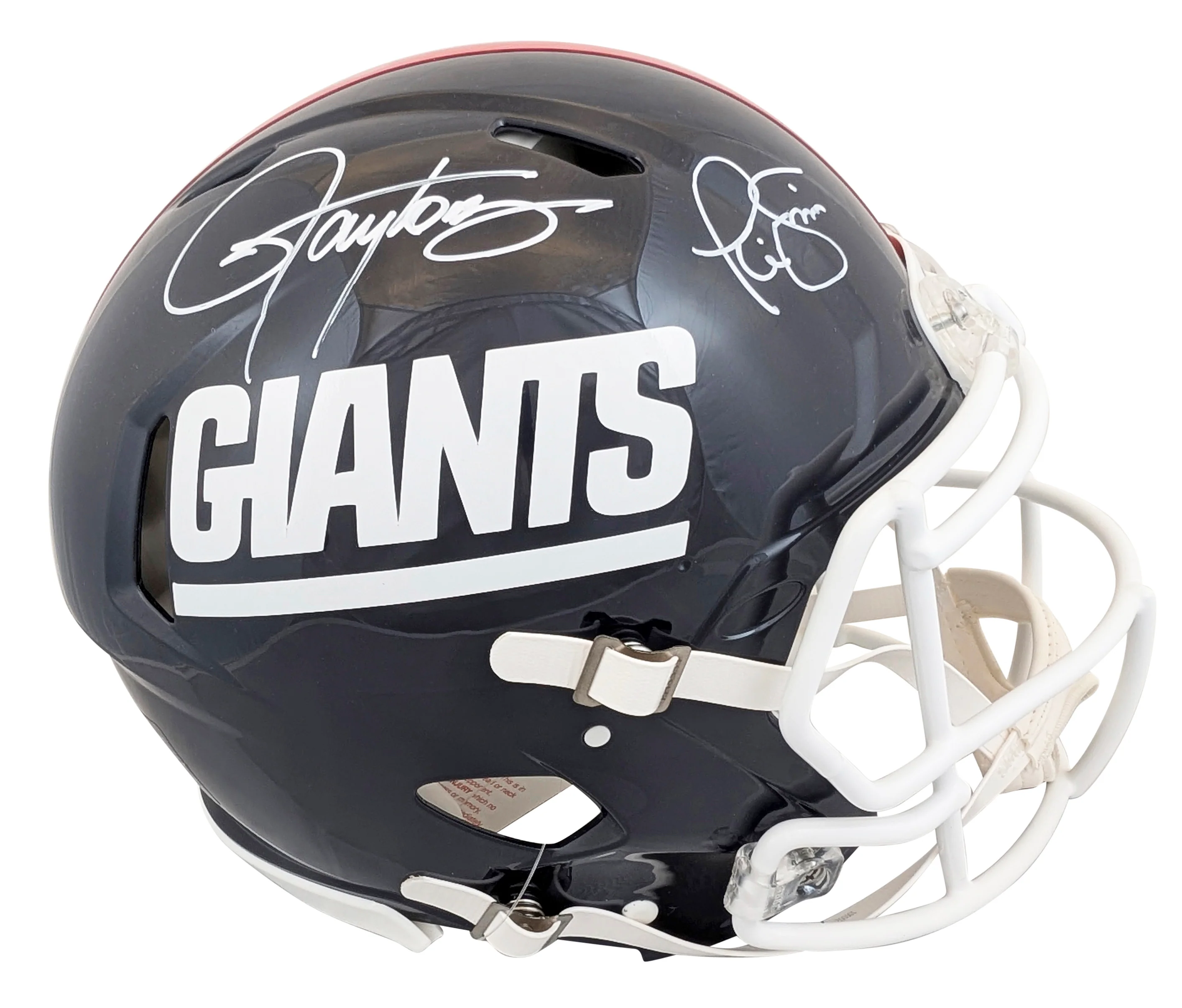 Giants (2) Taylor & Simms Signed 1981-99 TB F/S Speed Proline Helmet W/ Case BAS - Image 3