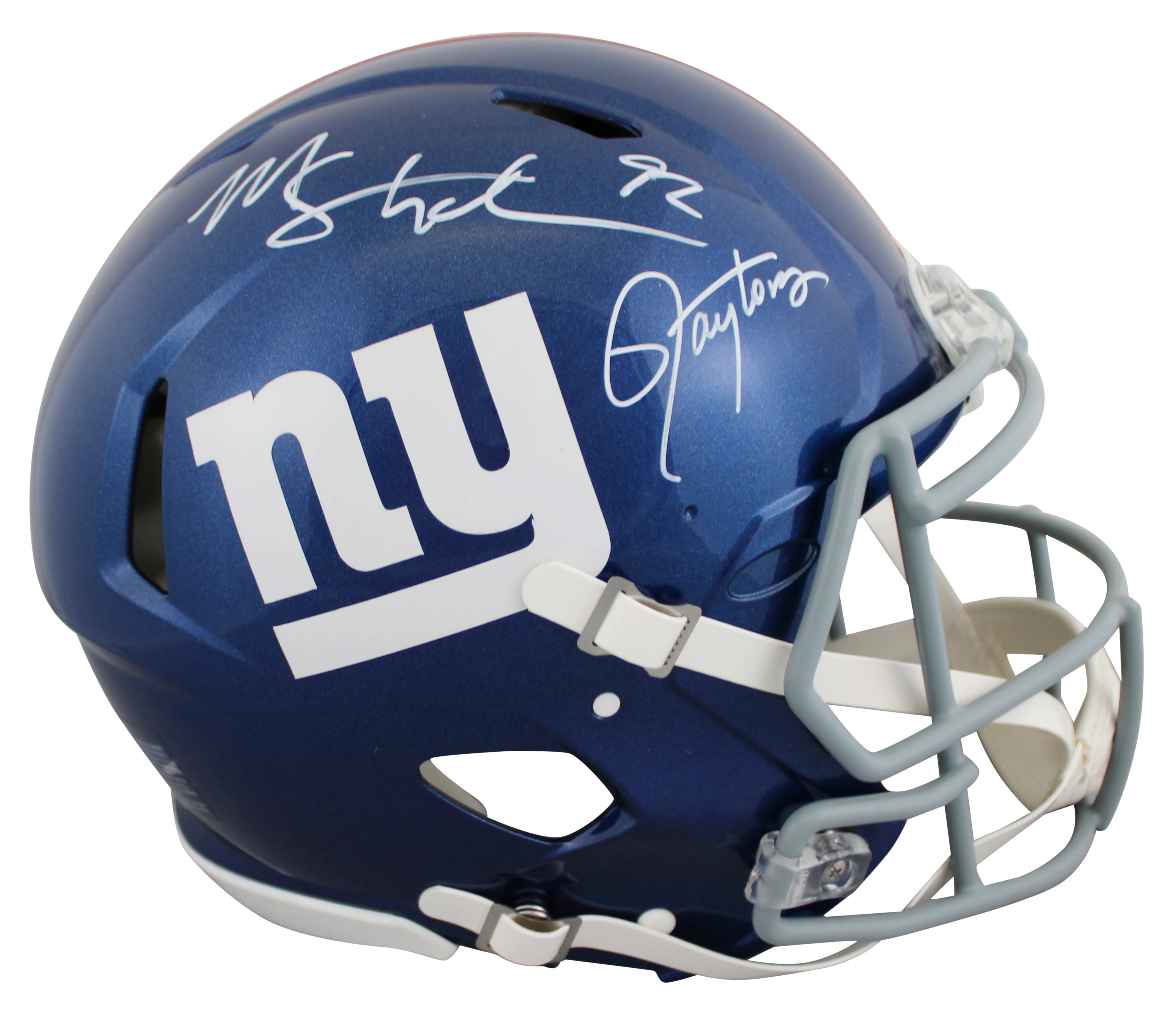 Giants (2) Taylor & Strahan Signed Full Size Speed Proline Helmet W/ Case BAS W - Image 3