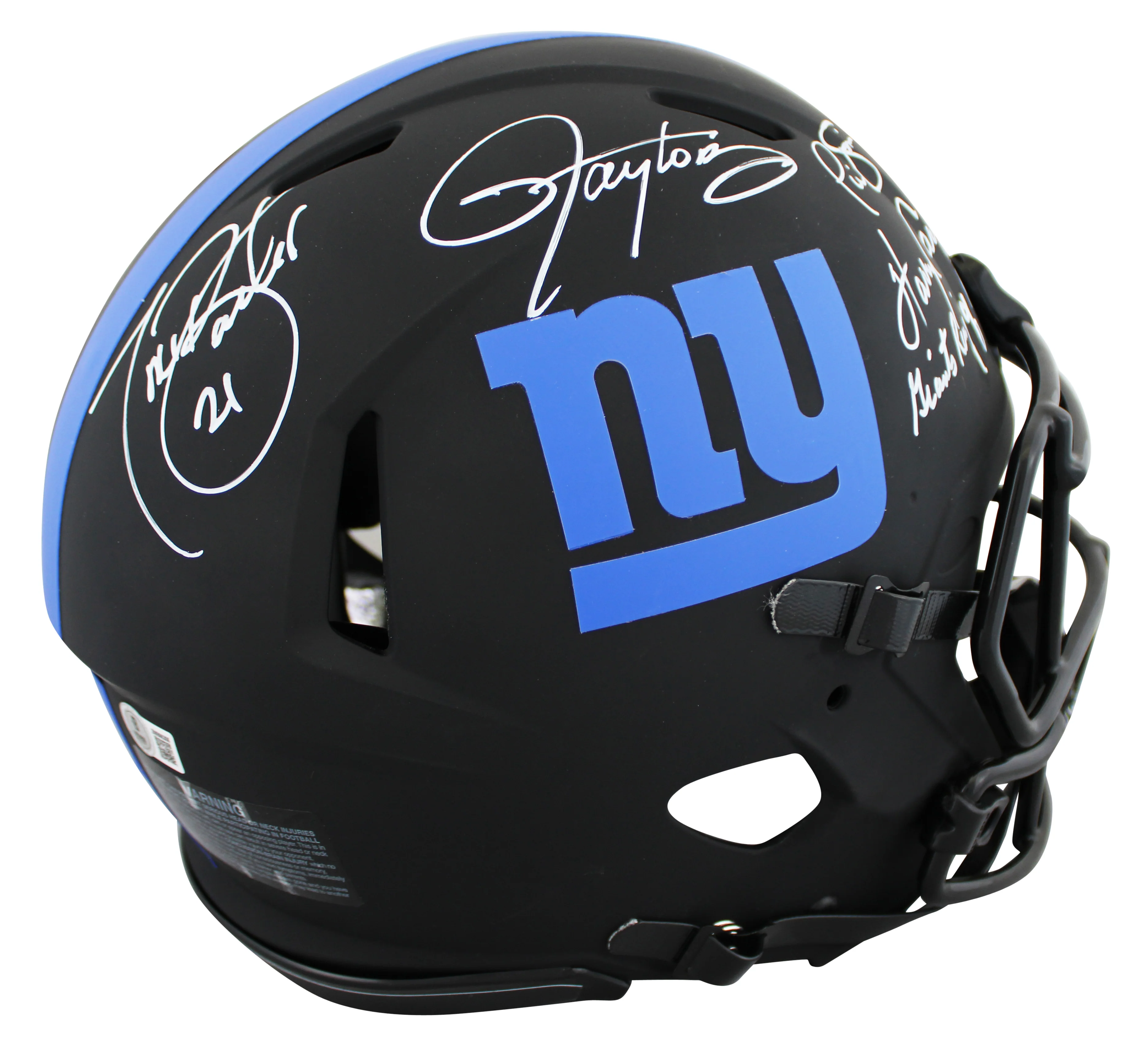Giants (4) Barber, Taylor +2 Signed Eclipse F/S Speed Proline Helmet W/ Case BAS - Image 4