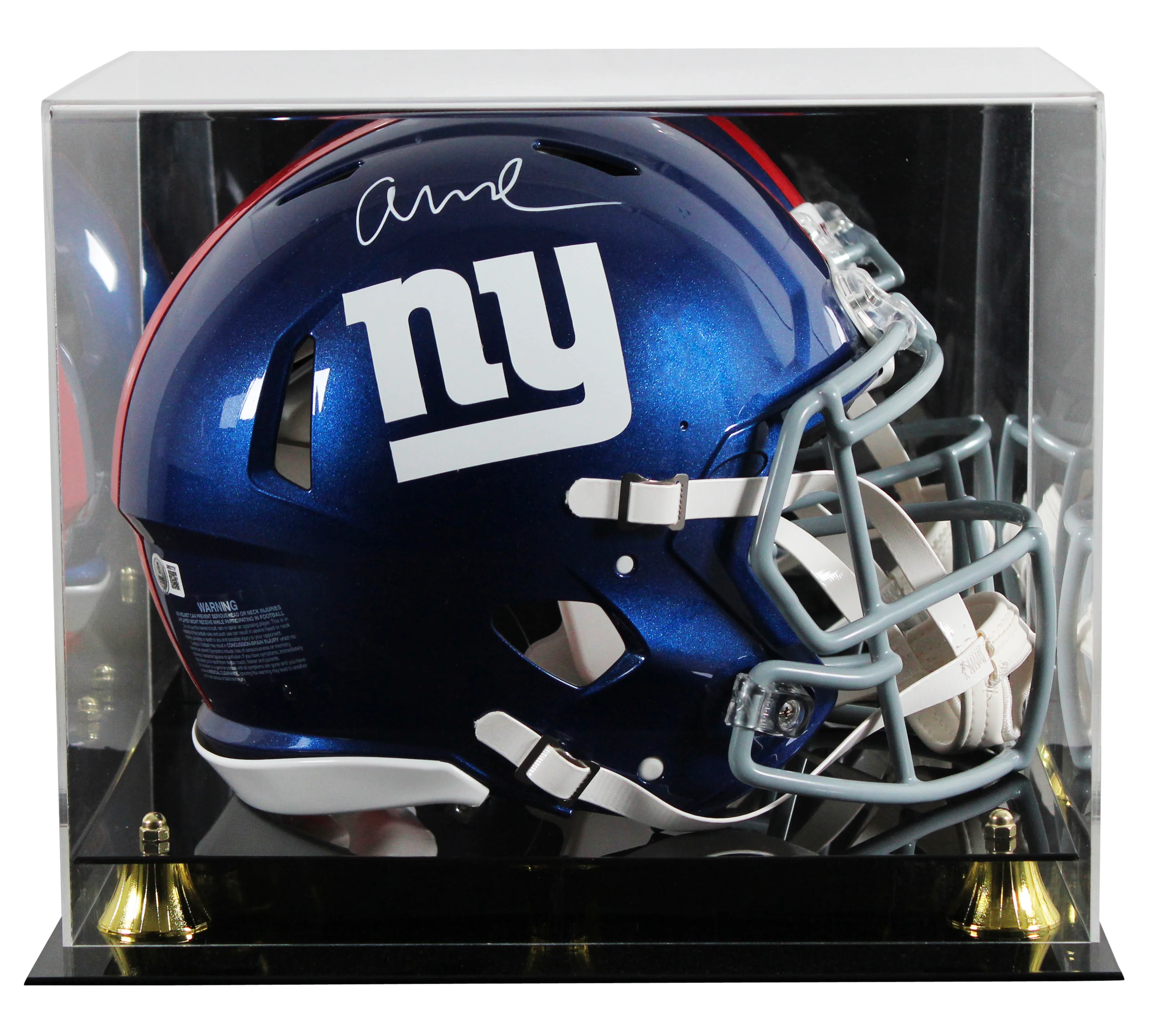 Giants Abdul Carter Signed Full Size Speed Proline Helmet W/ Case BAS Witnessed - Image 2