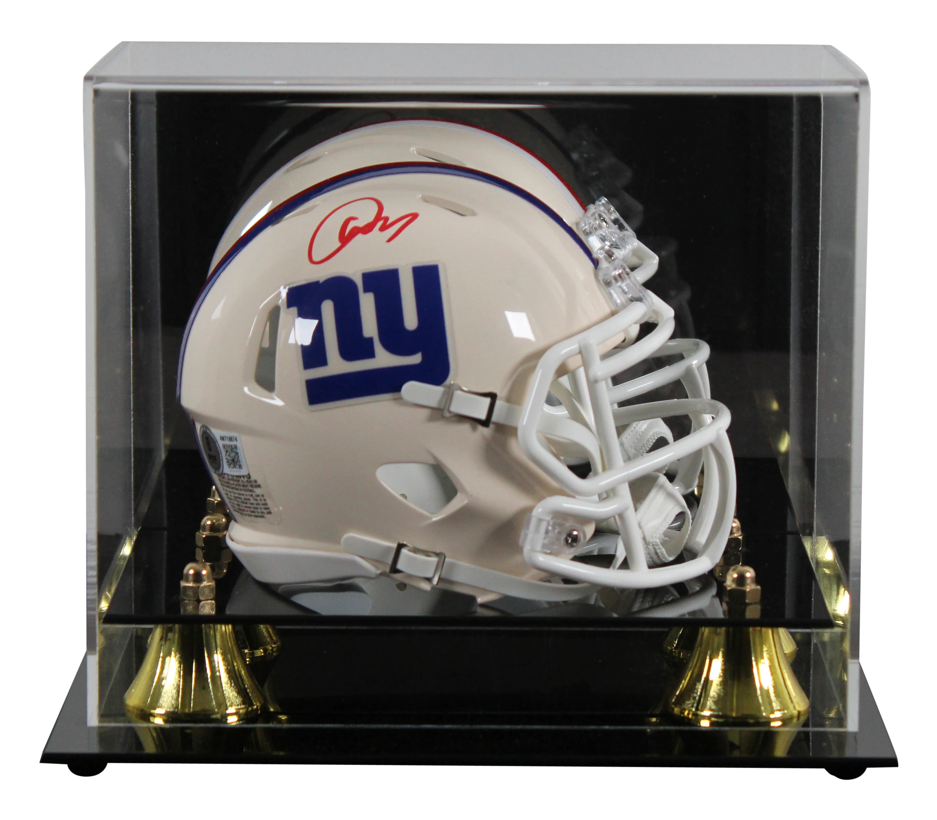 Giants Abdul Carter Signed Retro Speed Mini Helmet W/ Case BAS Witnessed - Image 2