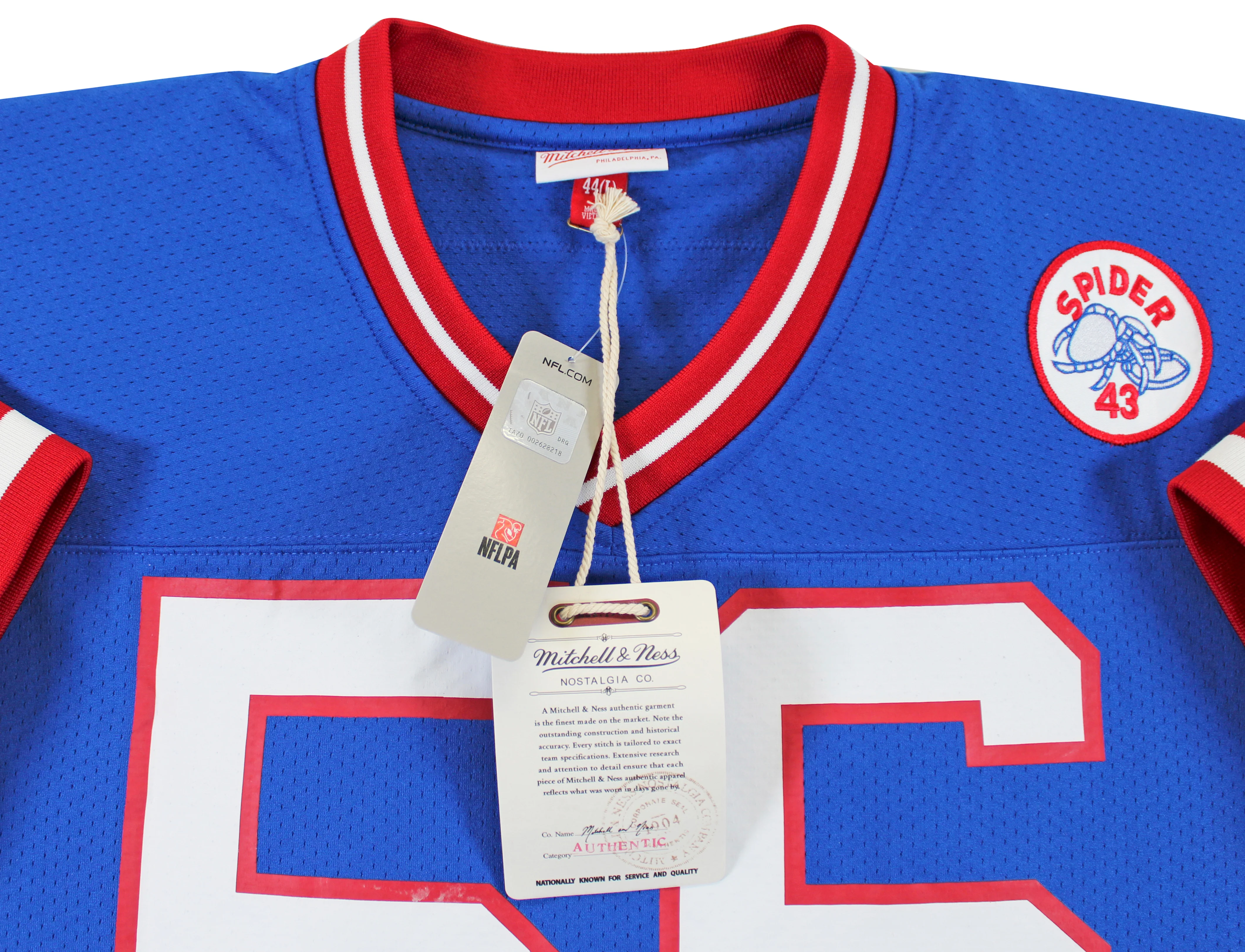 Giants Lawrence Taylor "2x Insc" Signed 1990 Blue M&N TB Authentic Jersey BAS - Image 6
