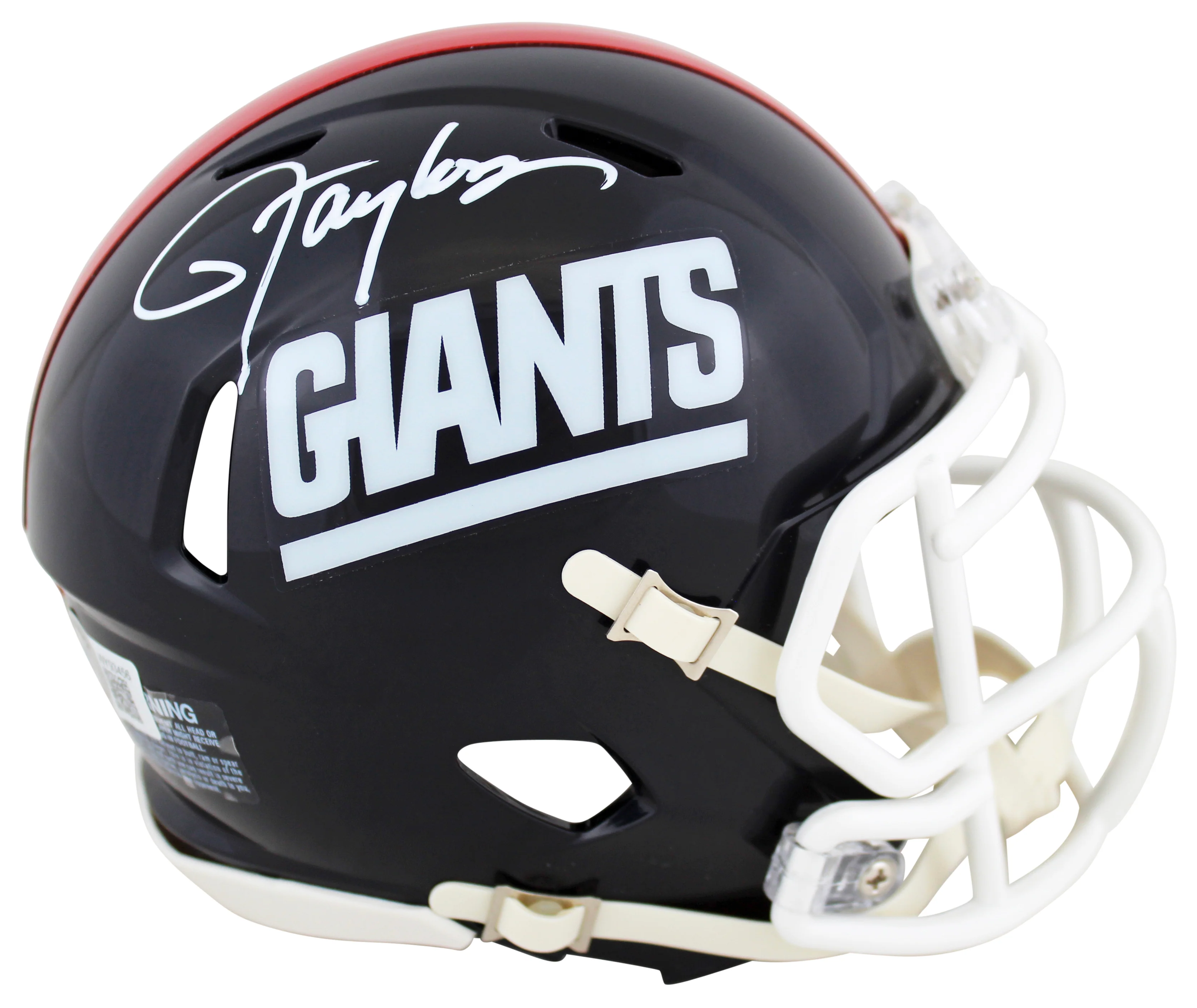 Giants Lawrence Taylor Authentic Signed 81-99 TB Speed Mini Helmet BAS Witnessed - Image 2