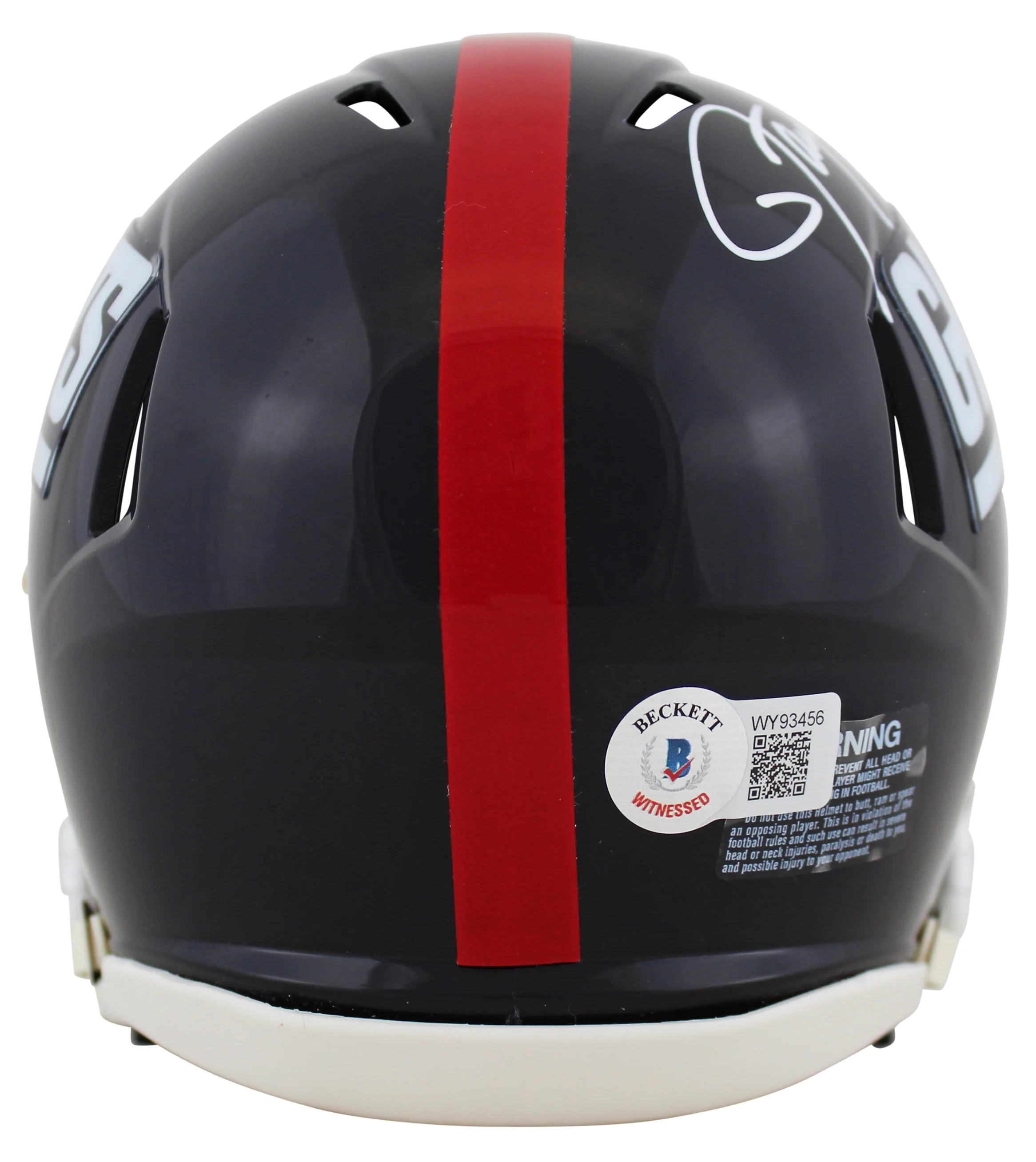 Giants Lawrence Taylor Authentic Signed 81-99 TB Speed Mini Helmet BAS Witnessed - Image 3