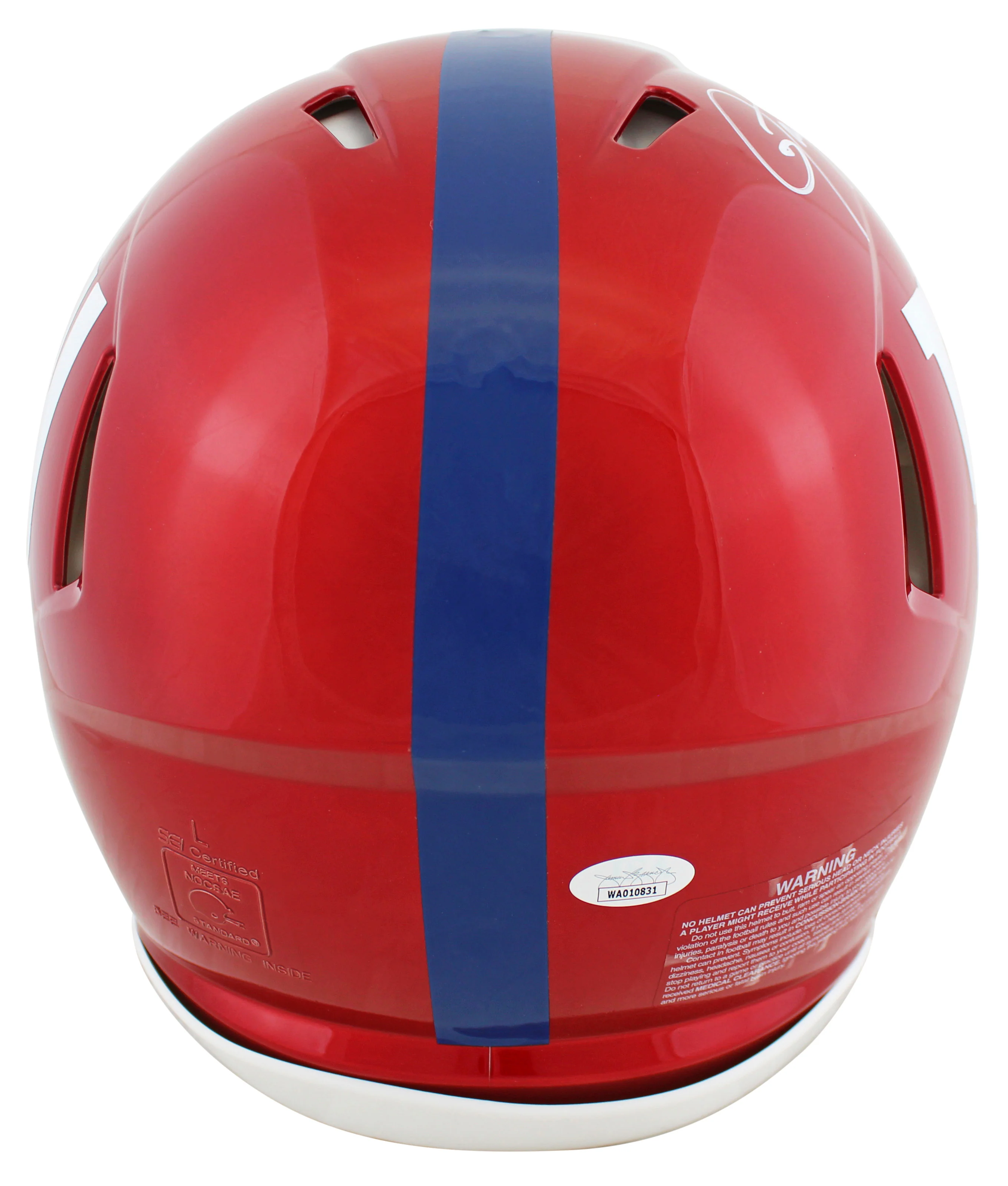 Giants Lawrence Taylor HOF 99 Signed Flash Full Size Speed Proline Helmet JSA W - Image 3
