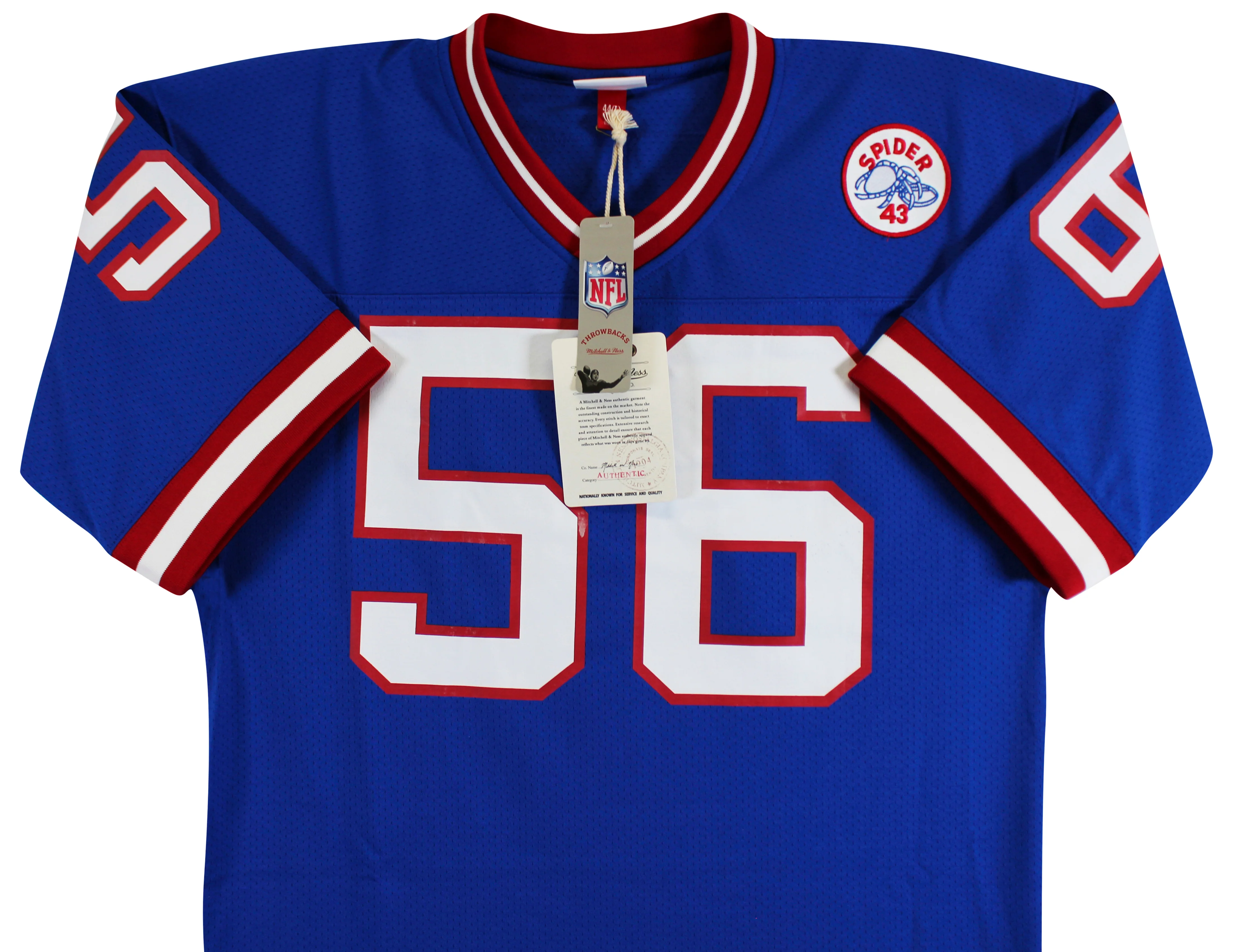 Giants Lawrence Taylor Signed 1986 Blue M&N Throwback Authentic Jersey BAS - Image 6