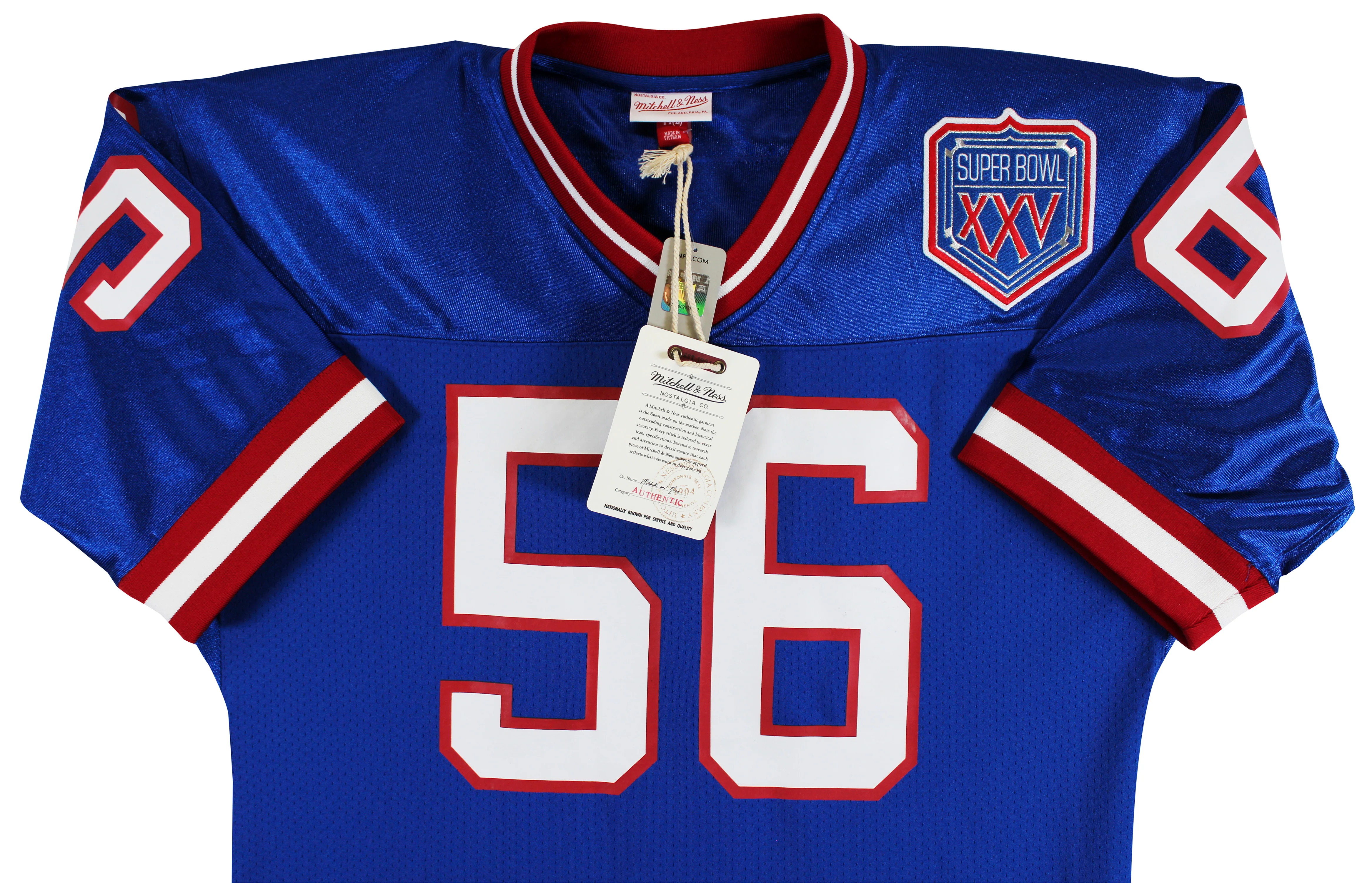 Giants Lawrence Taylor Signed 1990 Blue M&N TB SB XXV Patch Authentic Jersey BAS - Image 6