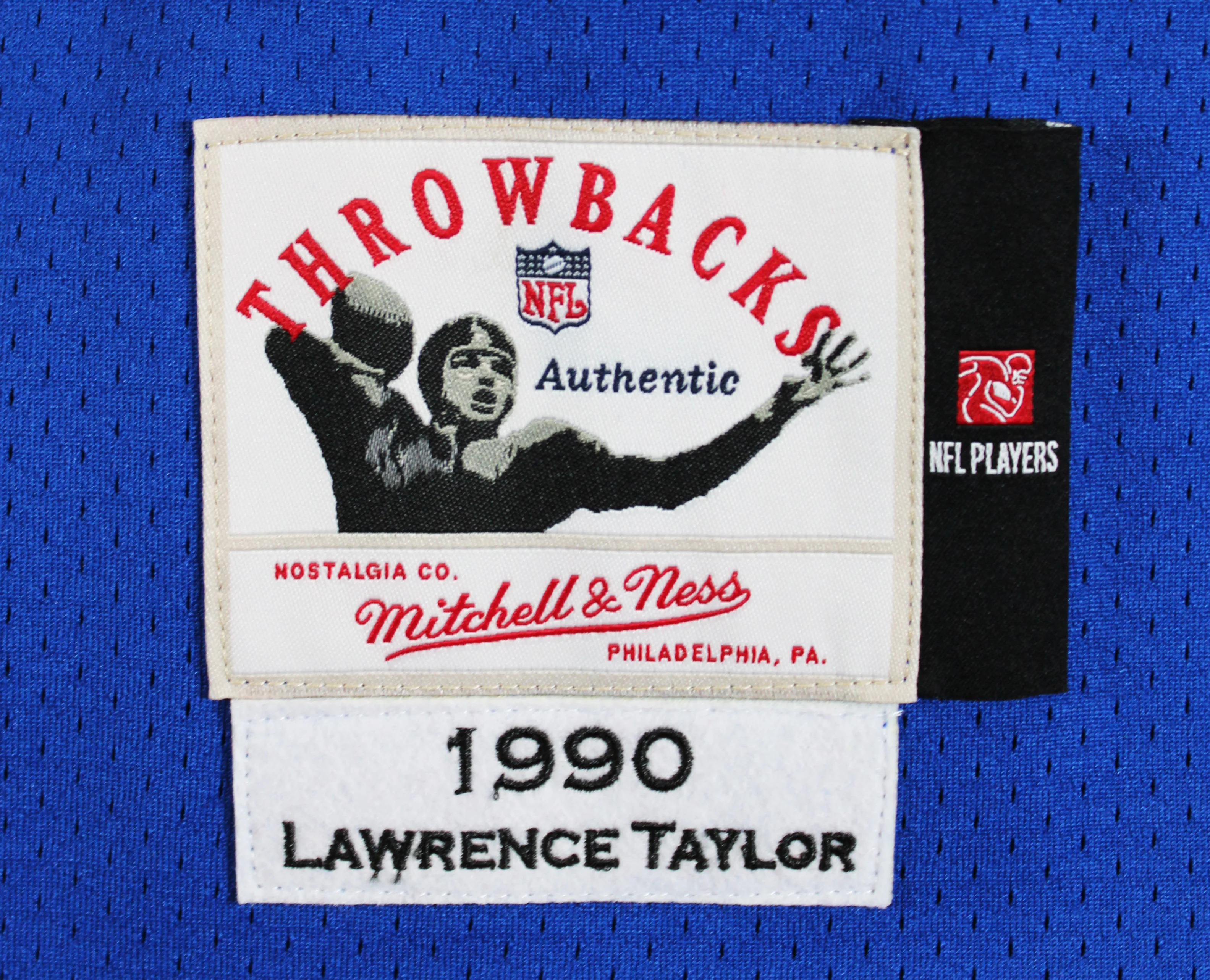 Giants Lawrence Taylor Signed 1990 Blue M&N TB SB XXV Patch Authentic Jersey BAS - Image 7