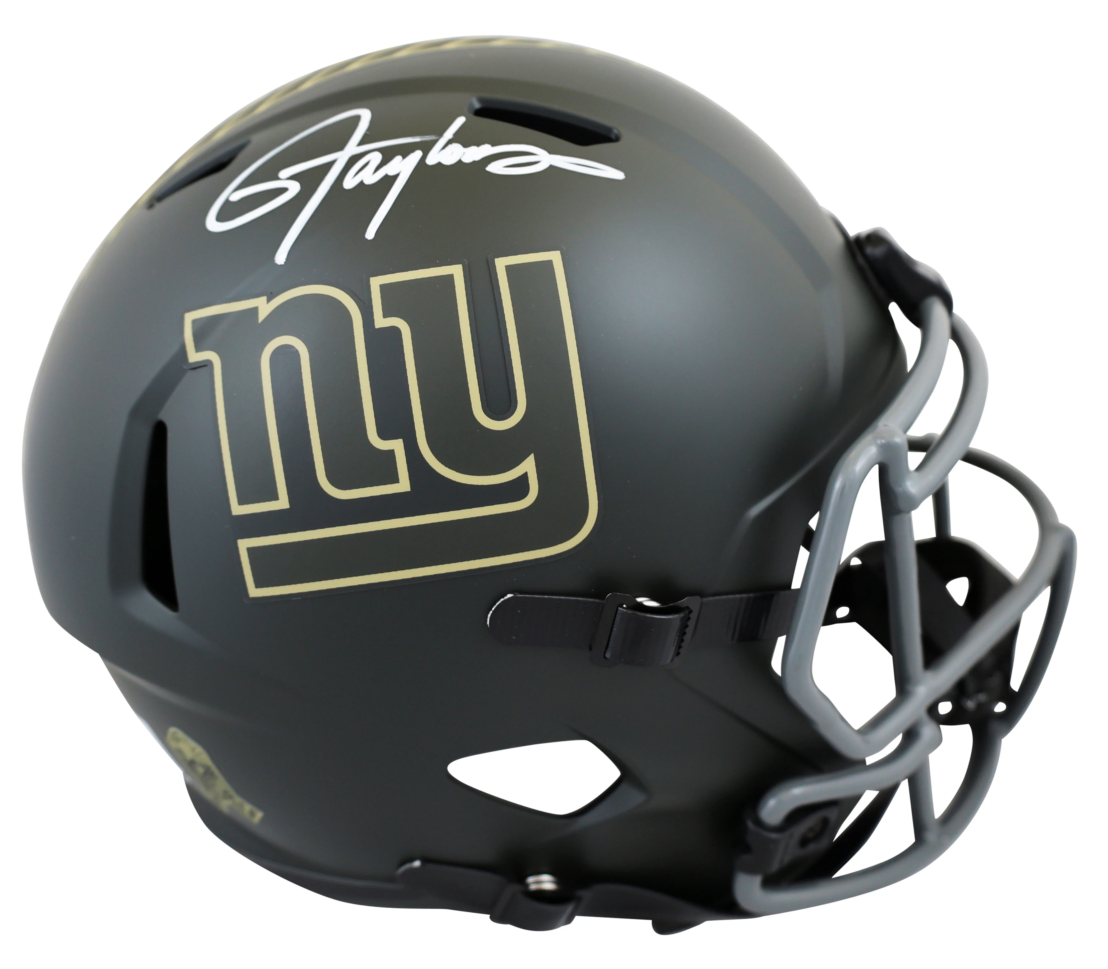 Giants Lawrence Taylor Signed STS IV Full Size Speed Rep Helmet W/ Case BAS Wit - Image 3
