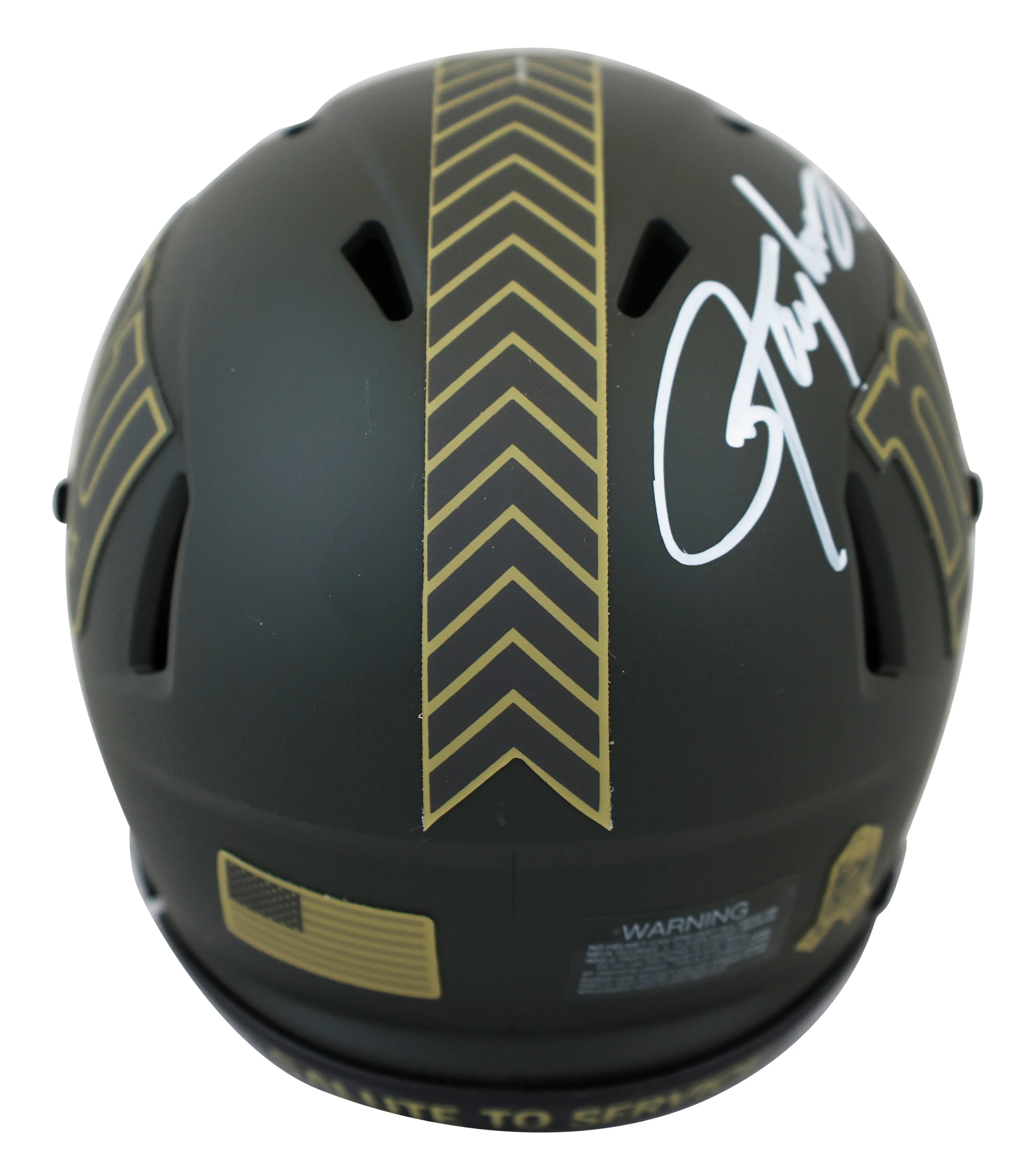 Giants Lawrence Taylor Signed STS IV Speed Mini Helmet W/ Case BAS Witnessed - Image 4