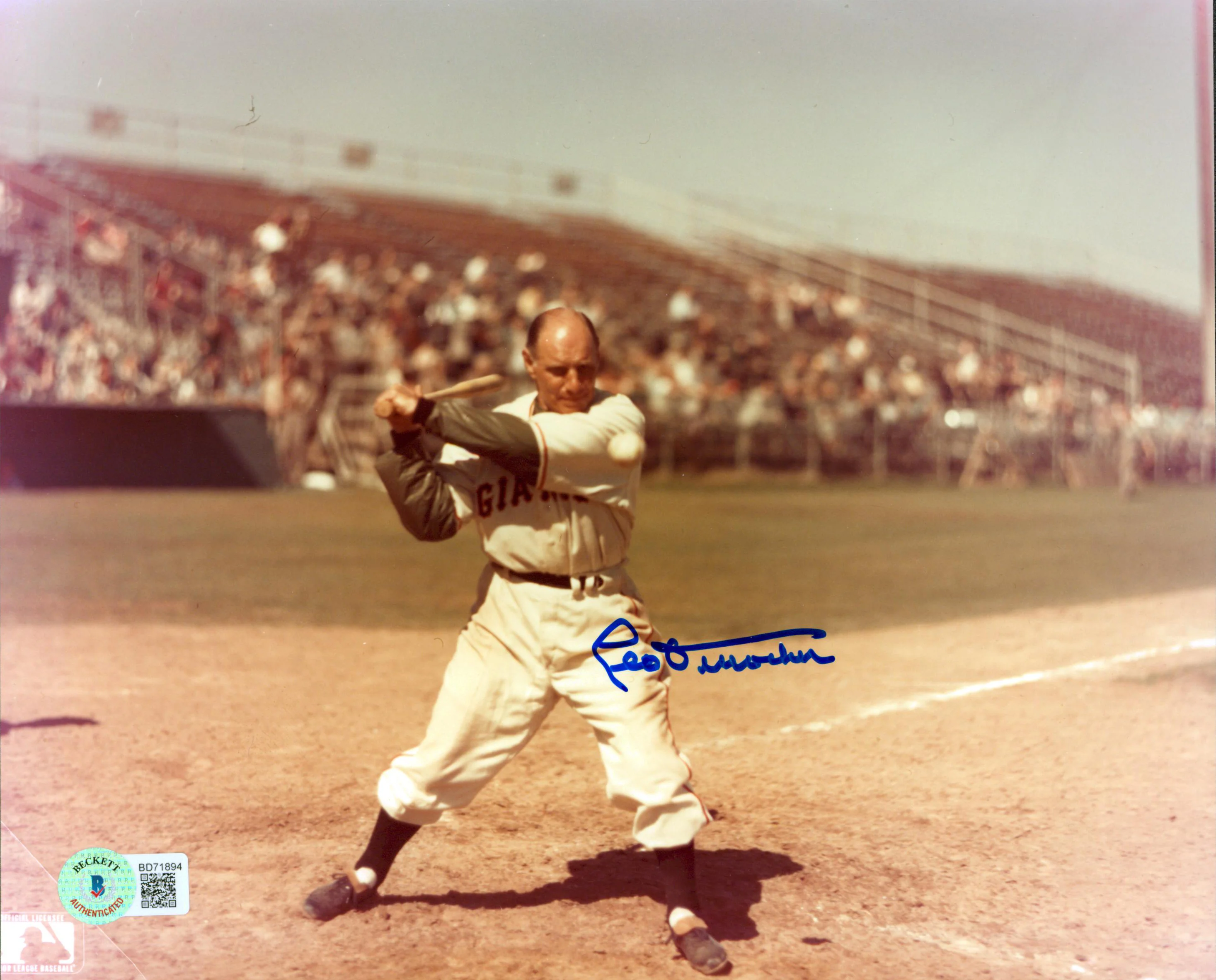 Giants Leo Durocher Authentic Signed 8x10 Photo Autographed BAS #BD71894 - Image 2