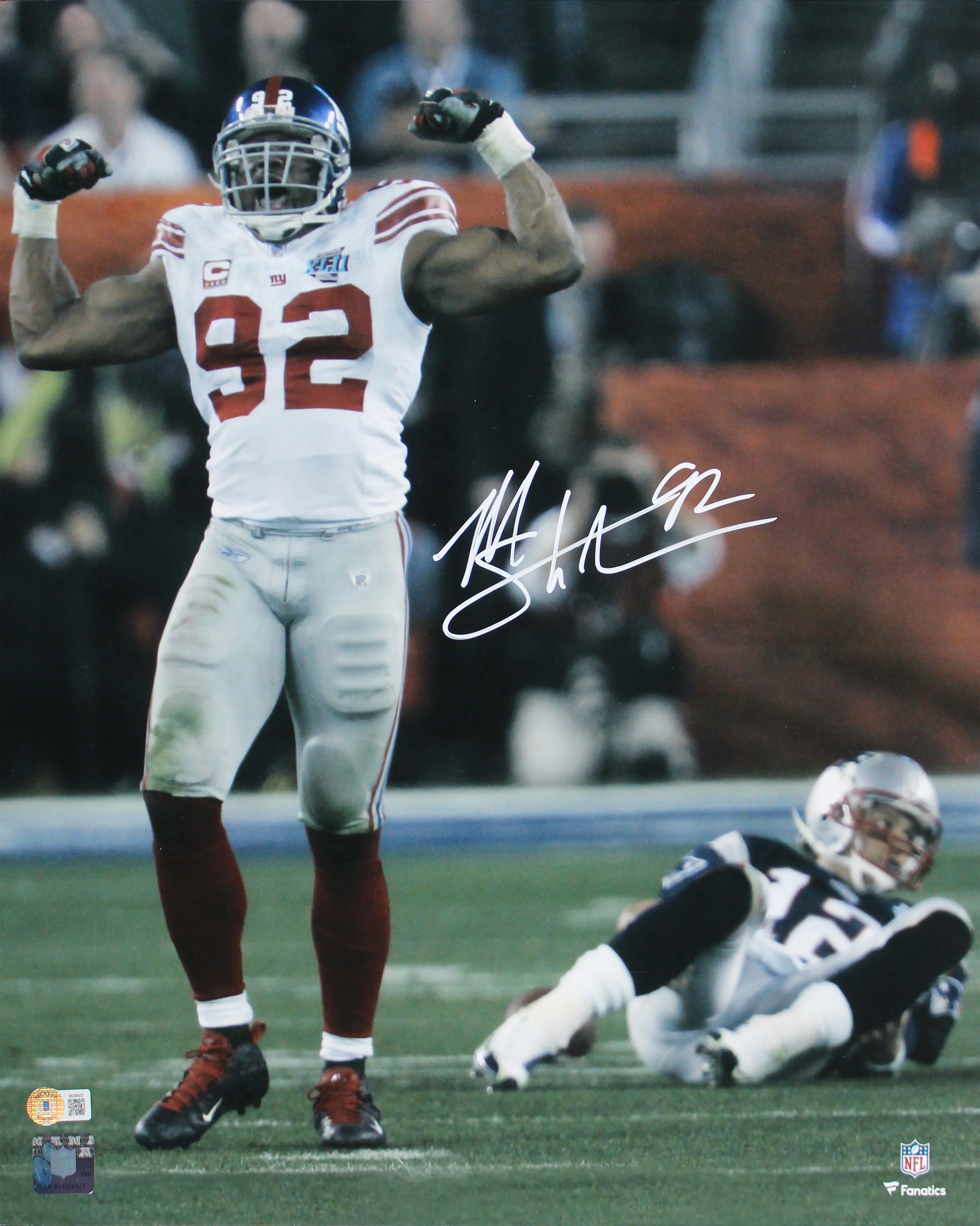 Giants Michael Strahan Authentic Signed 16x20 Vertical Photo BAS Witnessed - Image 2