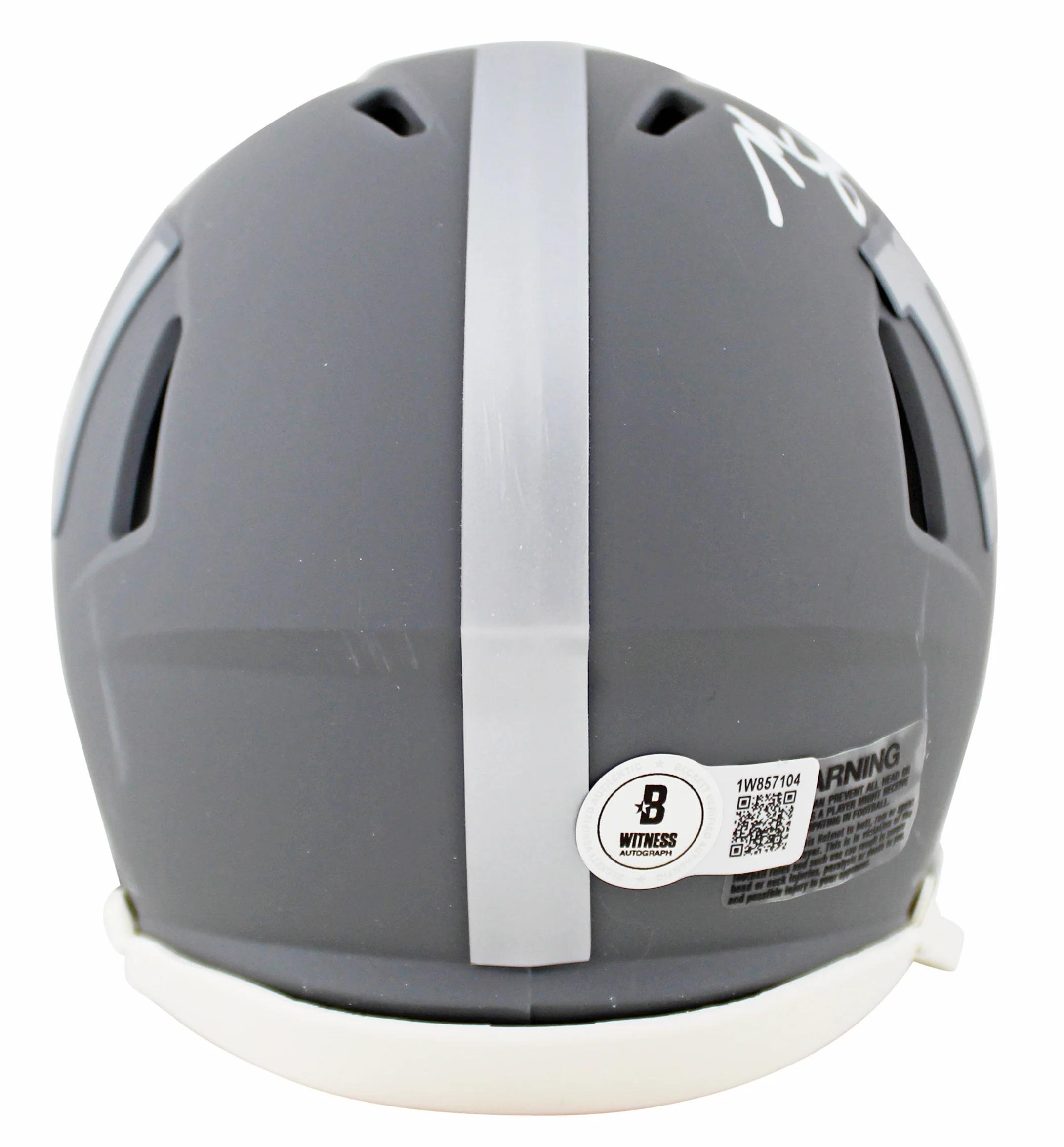 Giants Michael Strahan Authentic Signed Slate Speed Mini Helmet BAS Witnessed - Image 3