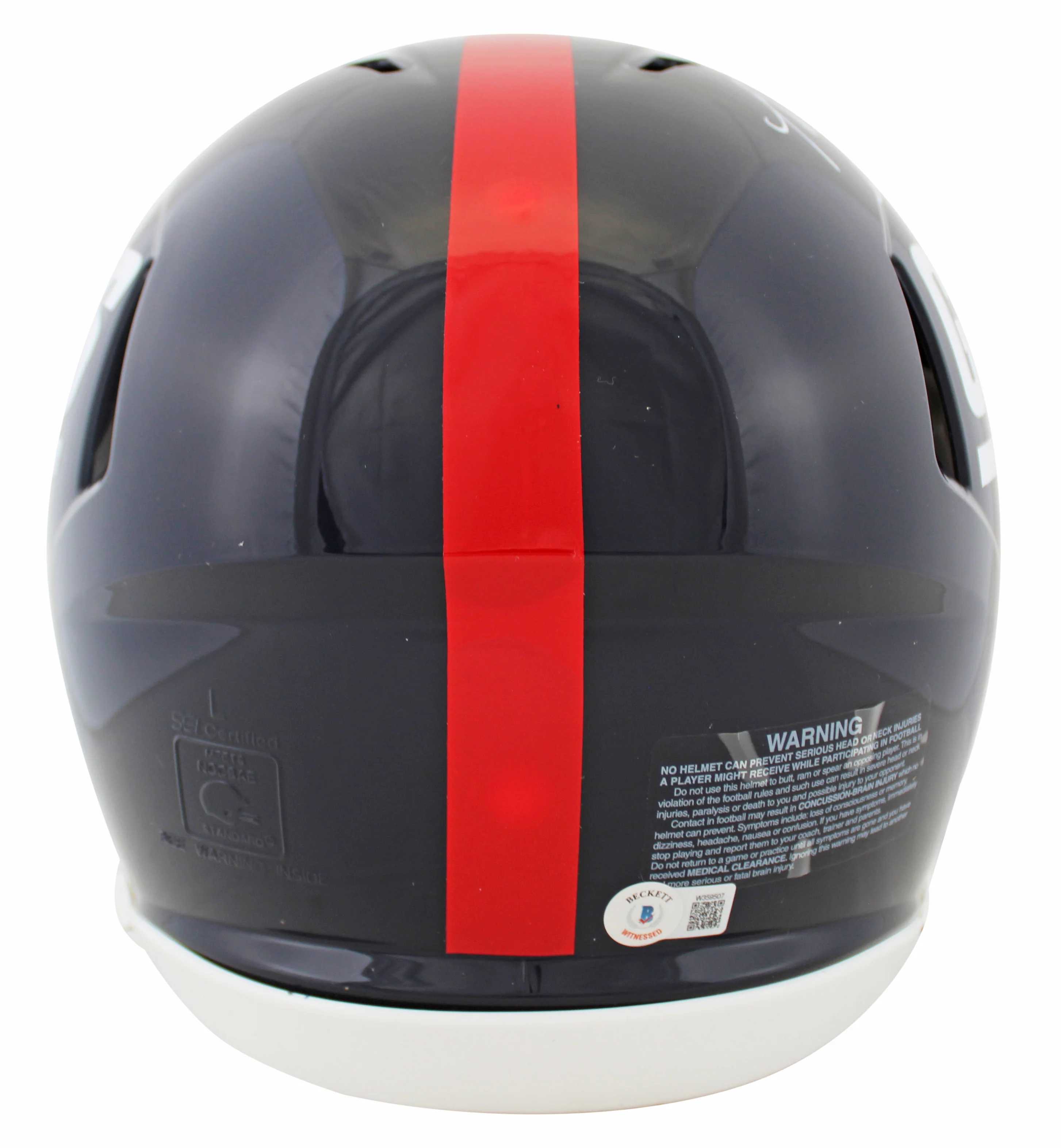 Giants Michael Strahan Signed 1981-99 TB Full Size Speed Proline Helmet BAS Wit - Image 3
