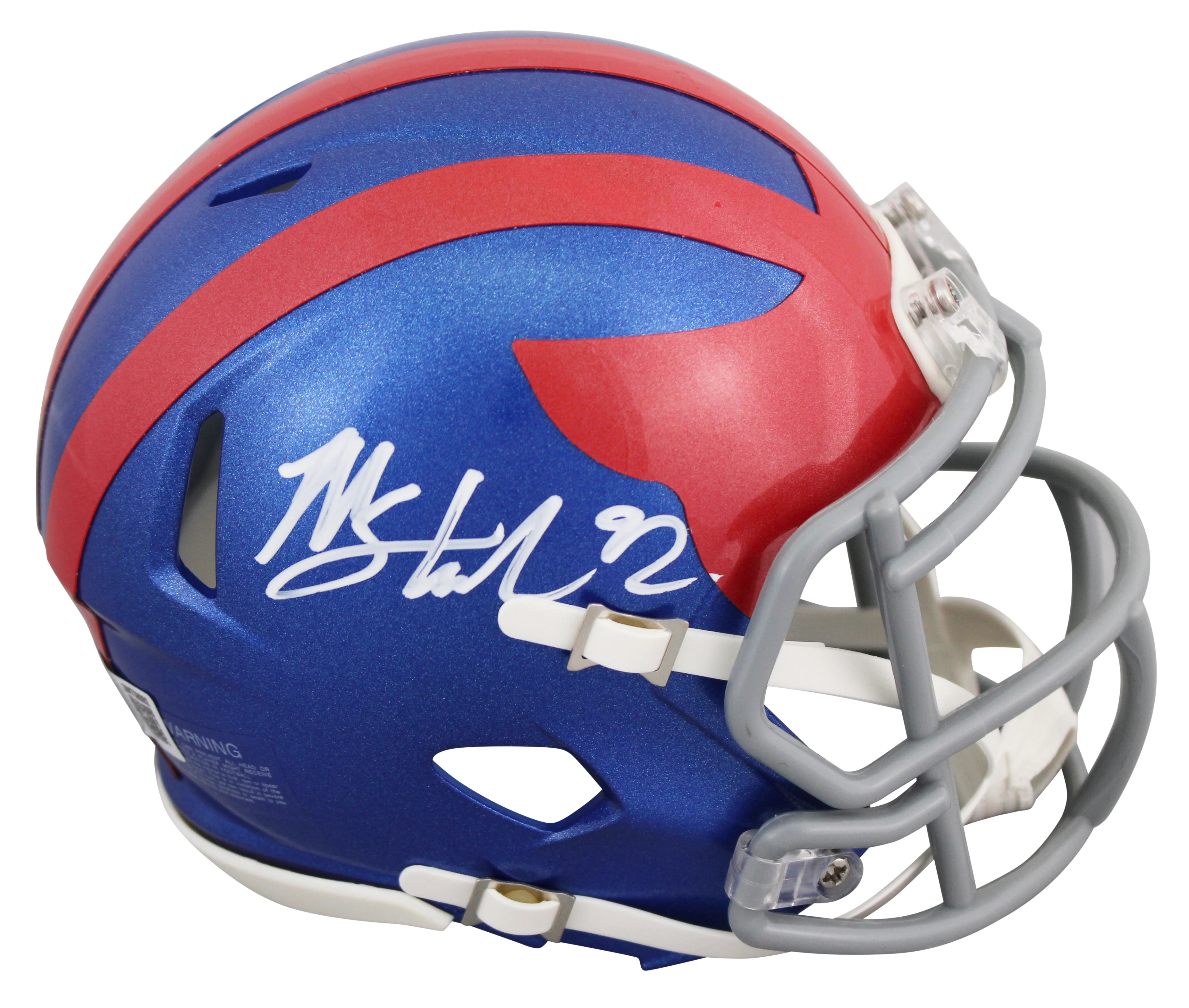 Giants Michael Strahan Signed 2024 On-Field Alt Speed Mini Helmet W/ Case BAS W - Image 3