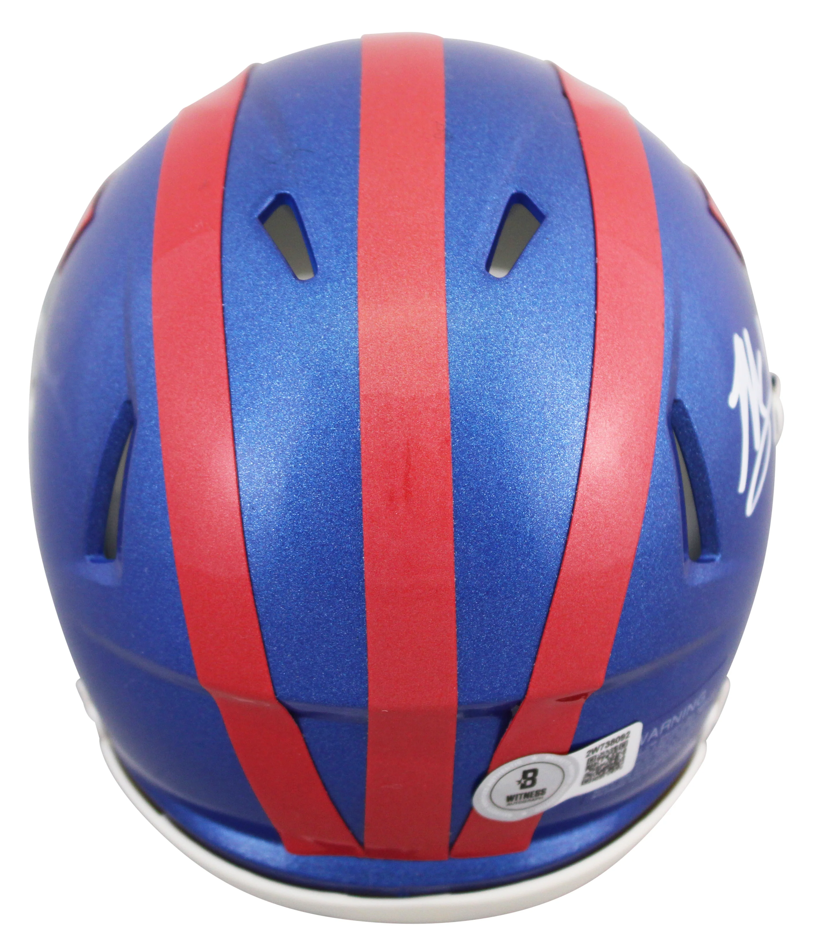 Giants Michael Strahan Signed 2024 On-Field Alt Speed Mini Helmet W/ Case BAS W - Image 4