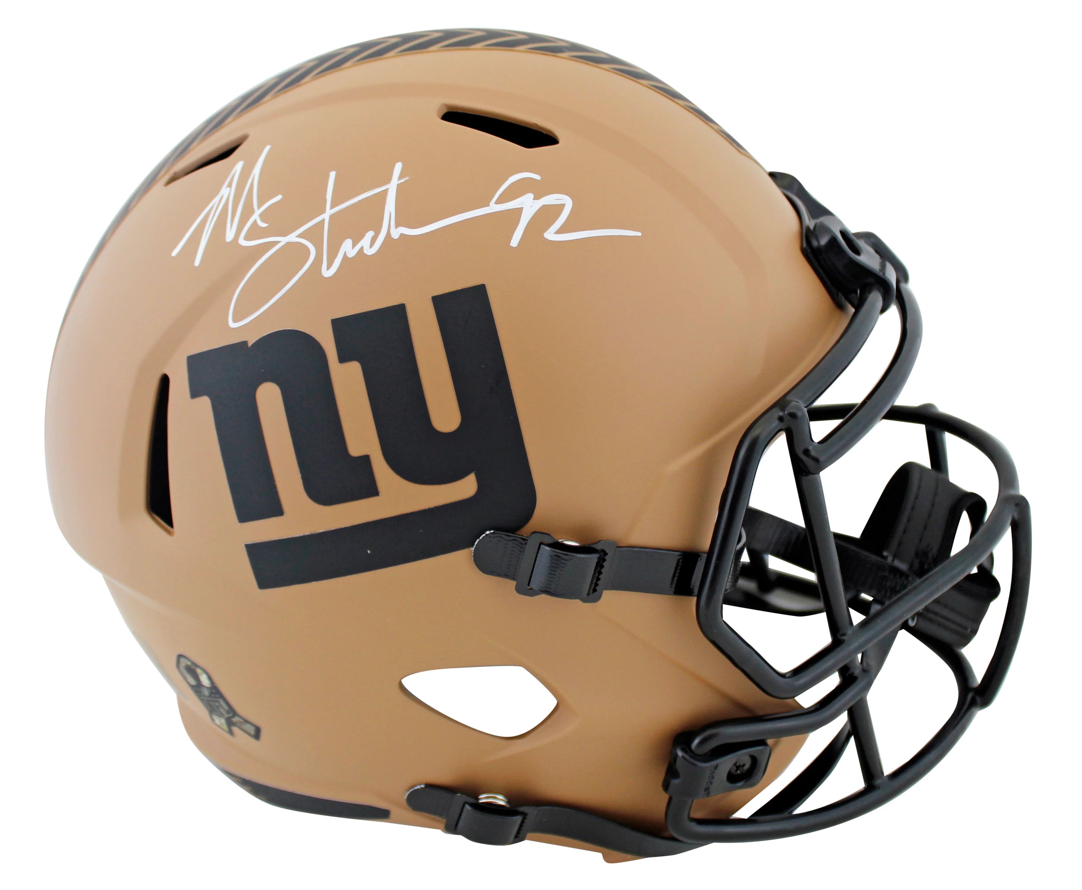 Giants Michael Strahan Signed STS II Full Size Speed Rep Helmet BAS Witnessed - Image 2