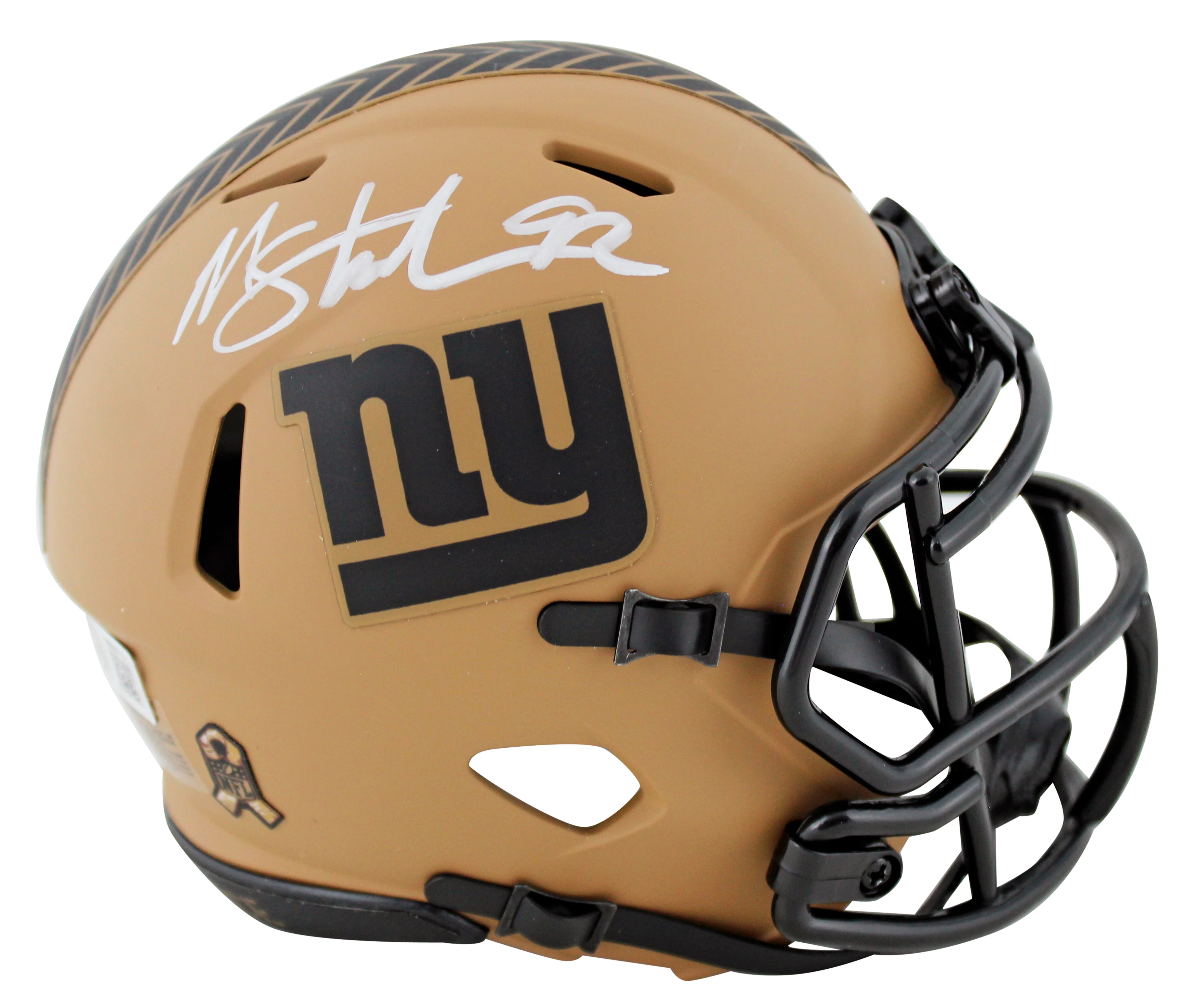 Giants Michael Strahan Signed STS II Speed Mini Helmet W/ Case BAS Witnessed - Image 3