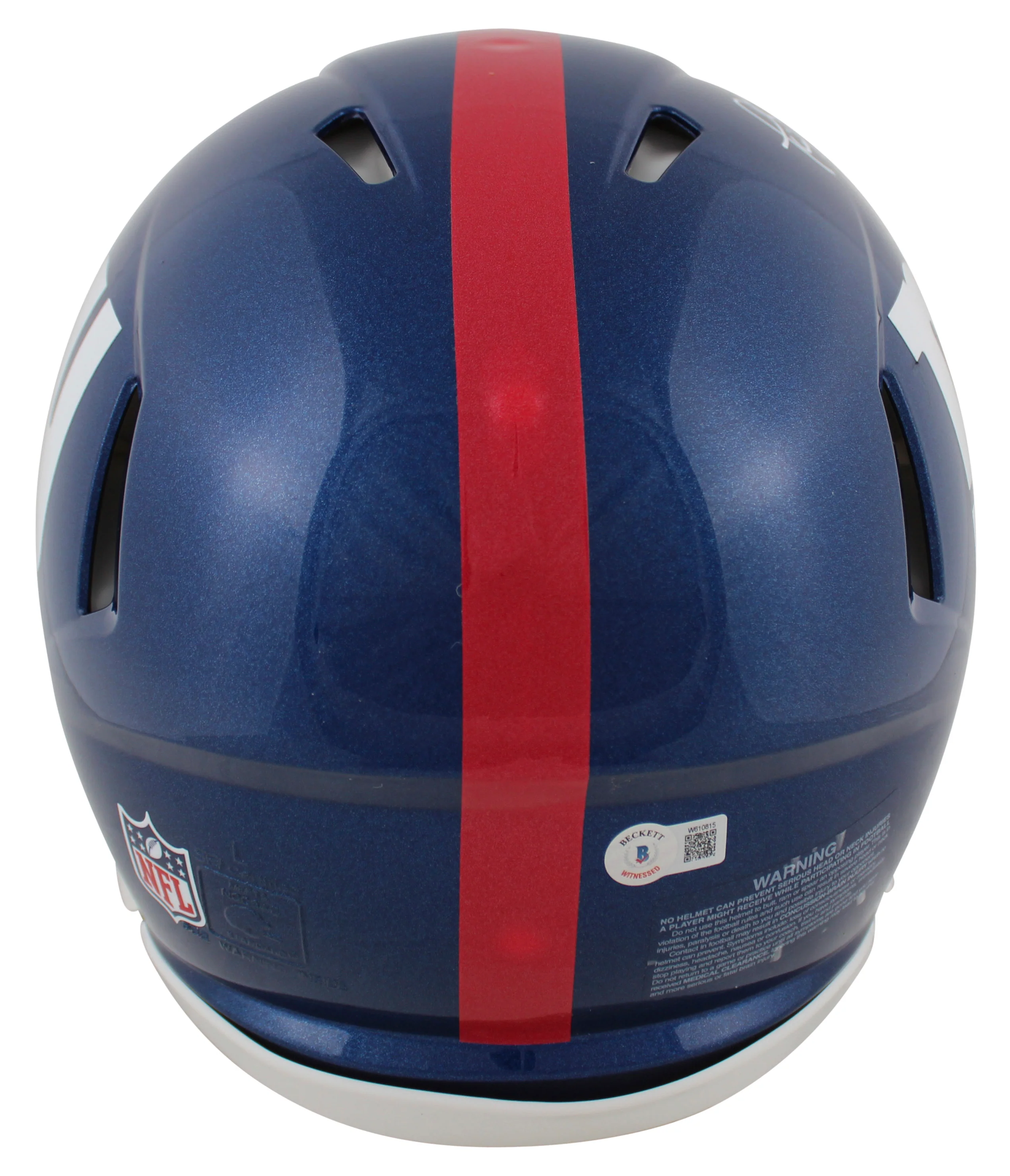 Giants Phil Simms "SB XXI MVP" Signed Full Size Speed Proline Helmet BAS Witness - Image 3