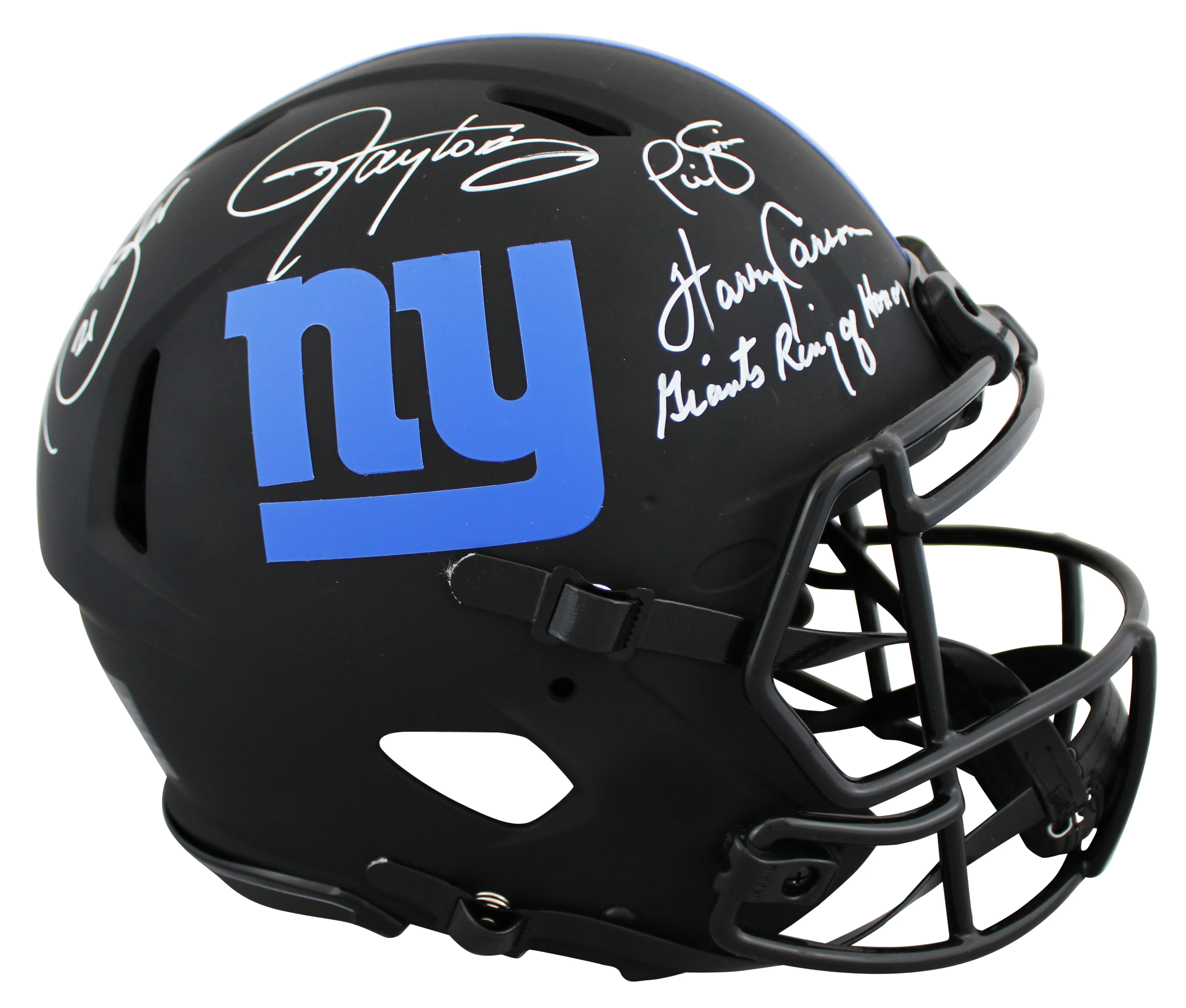 Giants ROH (4) Barber, Taylor +2 Signed Eclipse F/S Speed Proline Helmet BAS Wit
