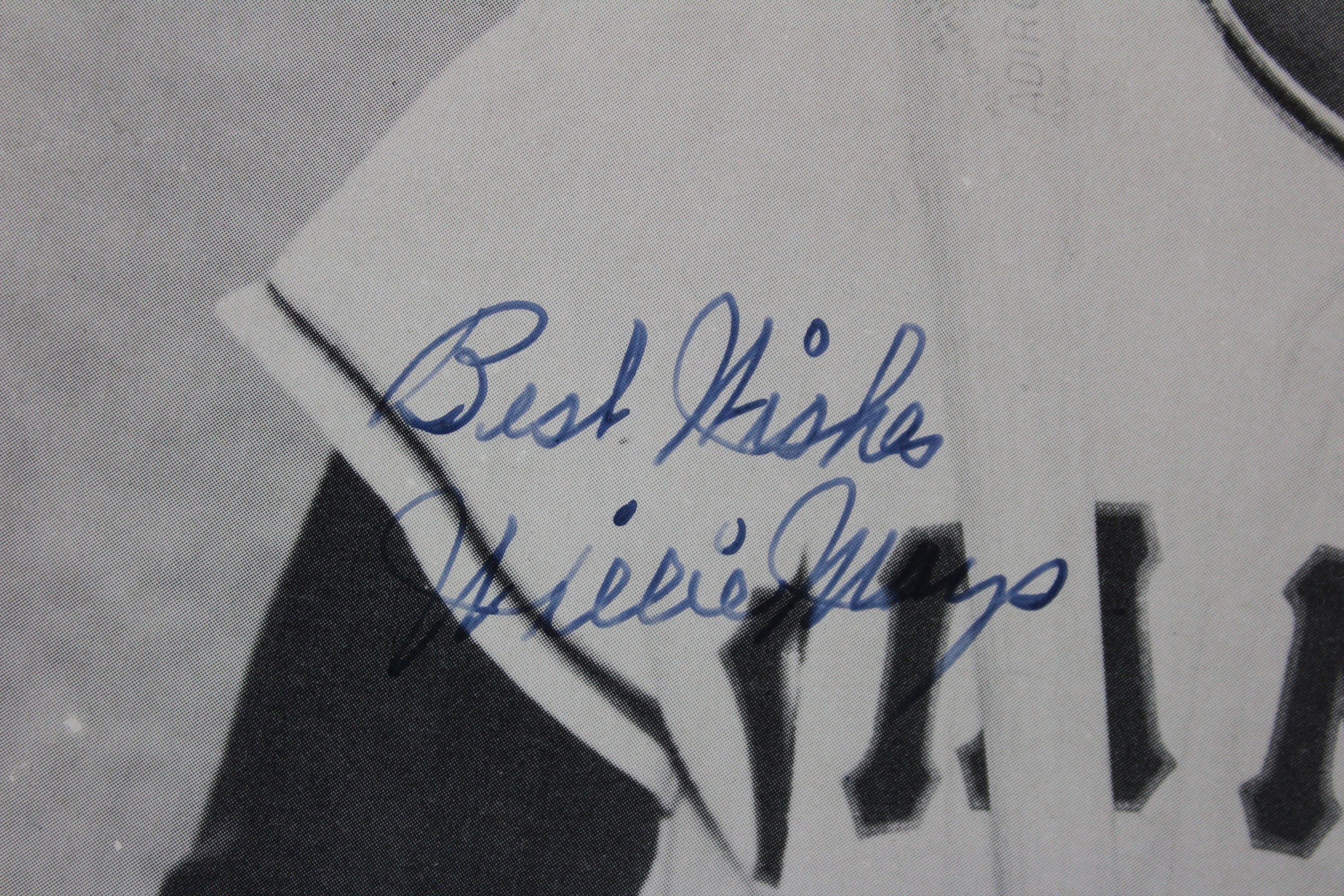 Giants Willie Mays "Best Wishes" Signed 8x10 Photo Rookie Era Signature! JSA LOA - Image 3